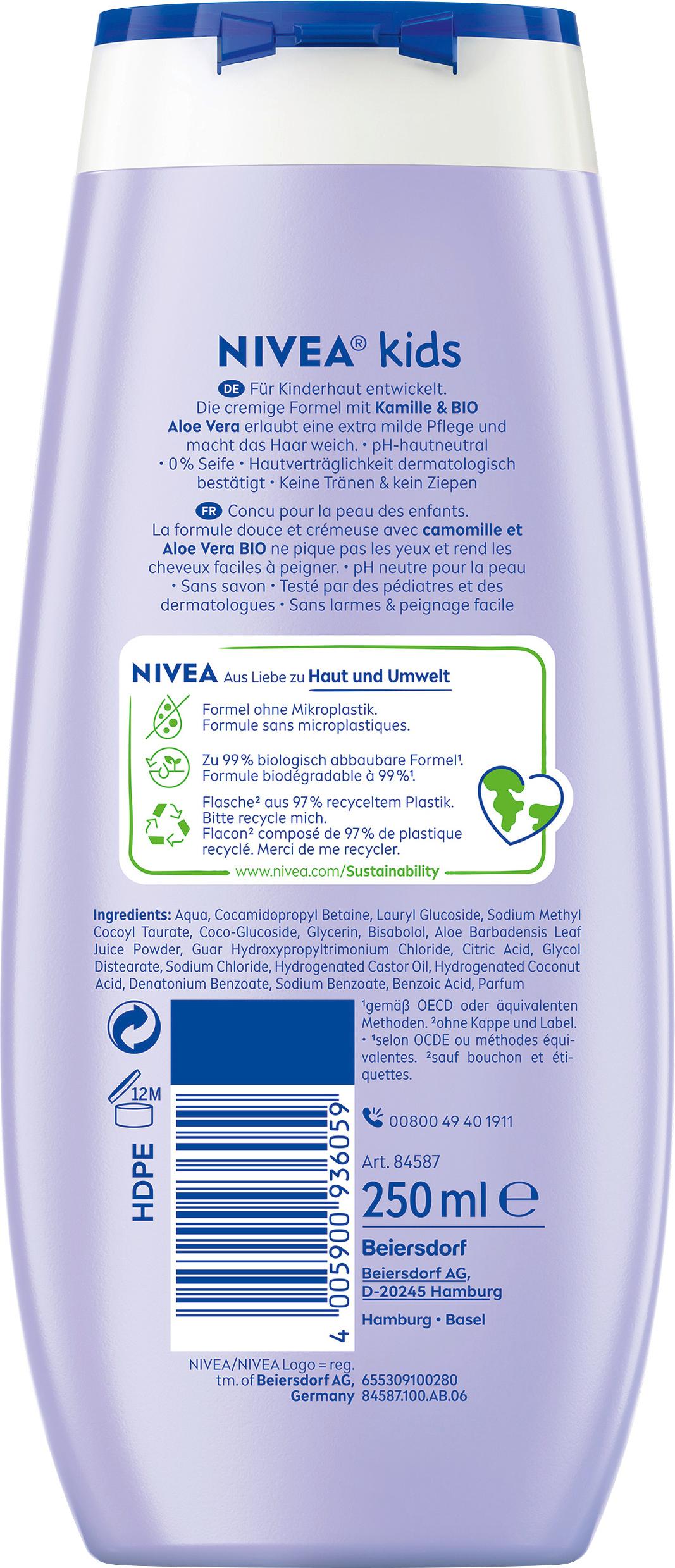 Produktbild NIVEA kids 3in1 Duschgel Shampoo&Spülung Bezaubernder Beerenduft 2 von 6