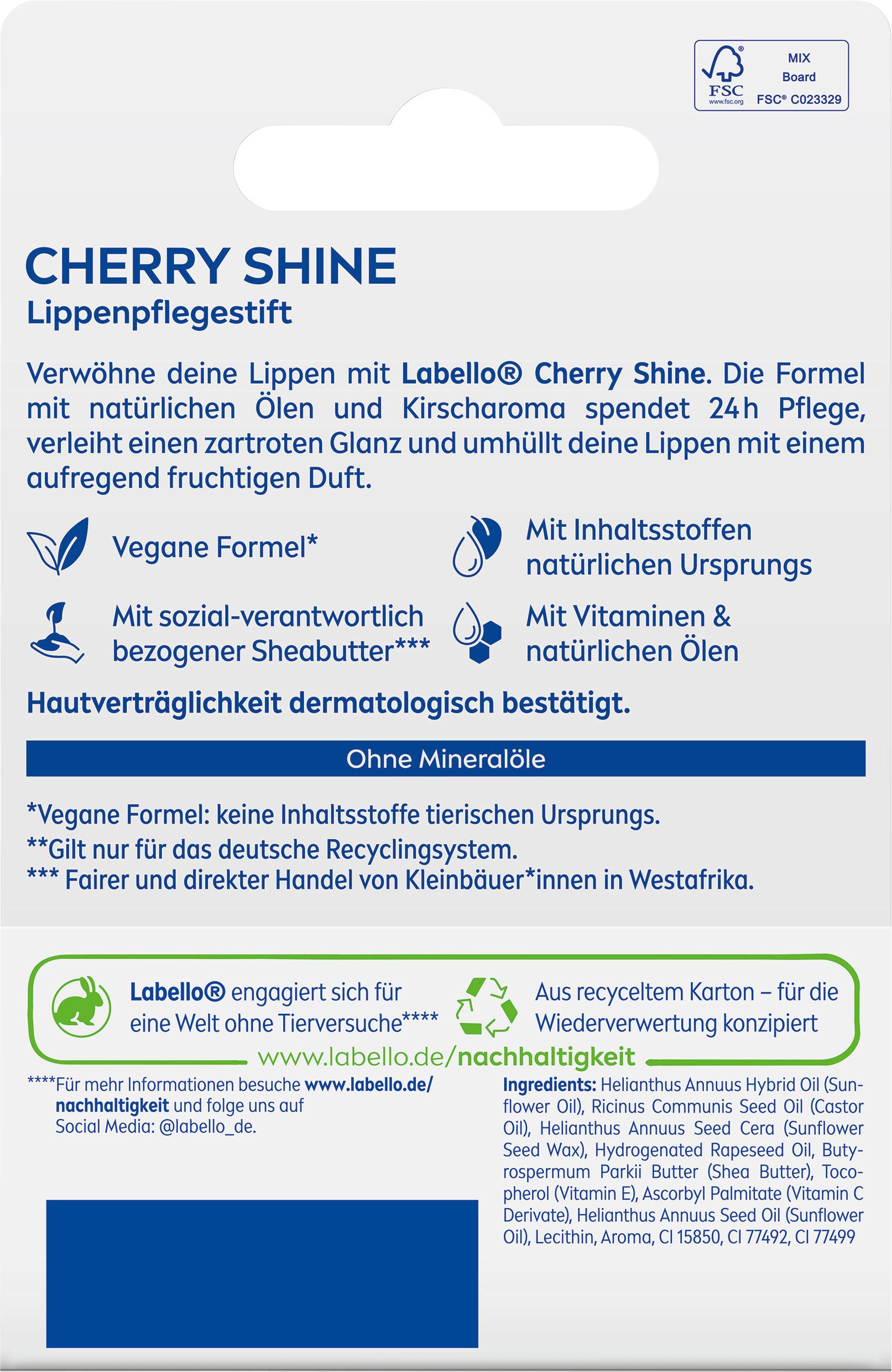 Produktbild Labello Lippenpflege Cherry Shine 2 von 8