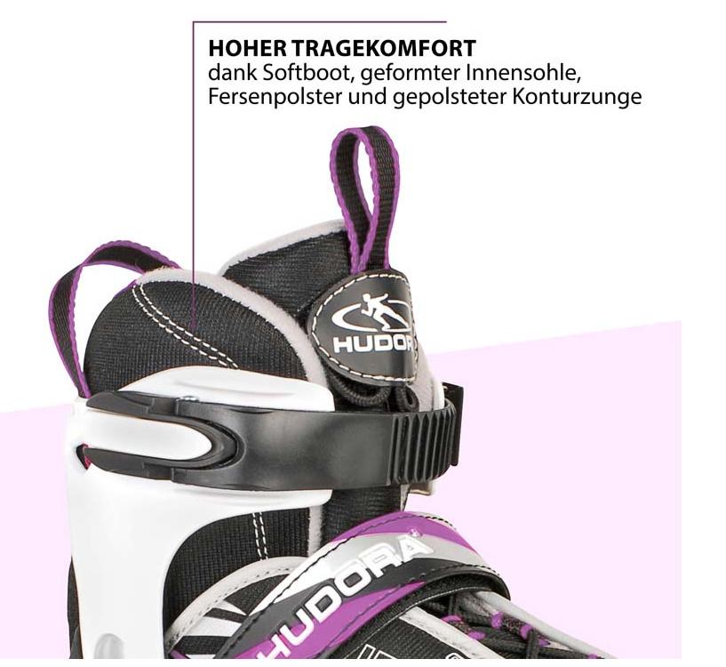 Produktbild HUDORA Kinderinliner Mia, Gr. 29-32, schwarz/lila 3 von 6