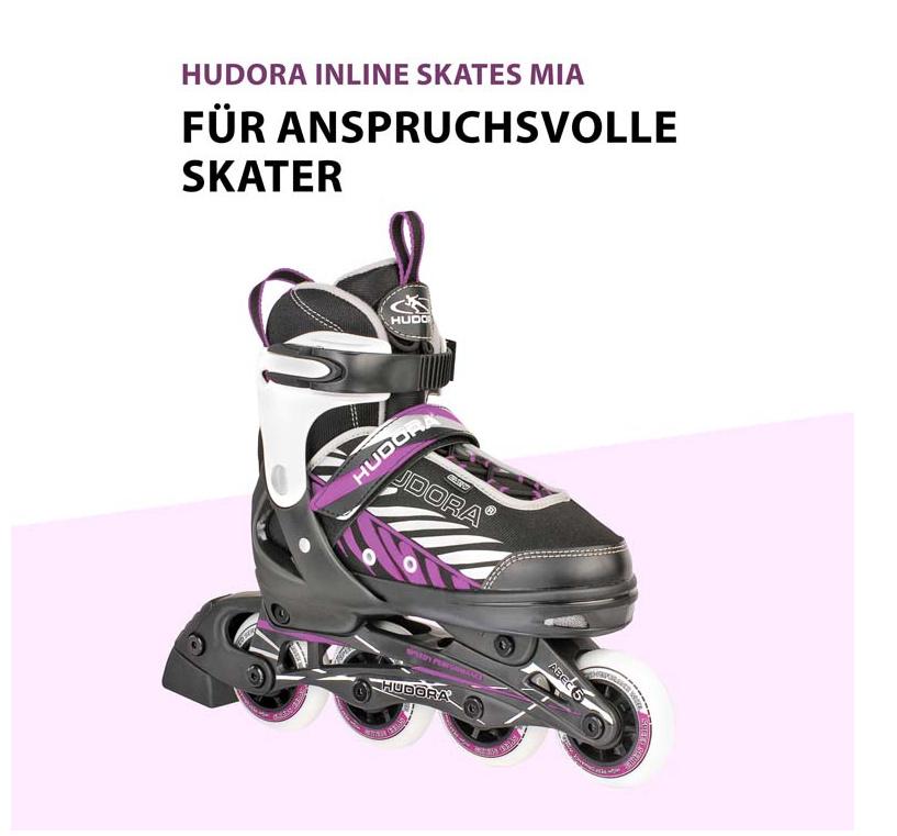 Produktbild HUDORA Kinderinliner Mia, Gr. 33-36, schwarz/lila 2 von 6