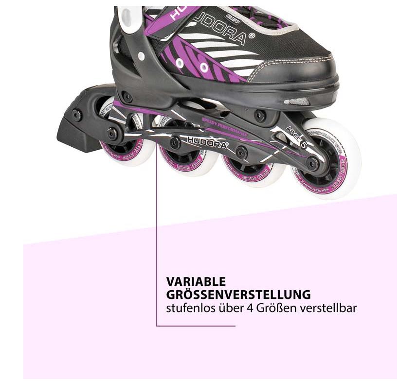 Produktbild HUDORA Kinderinliner Mia, Gr. 33-36, schwarz/lila 5 von 6
