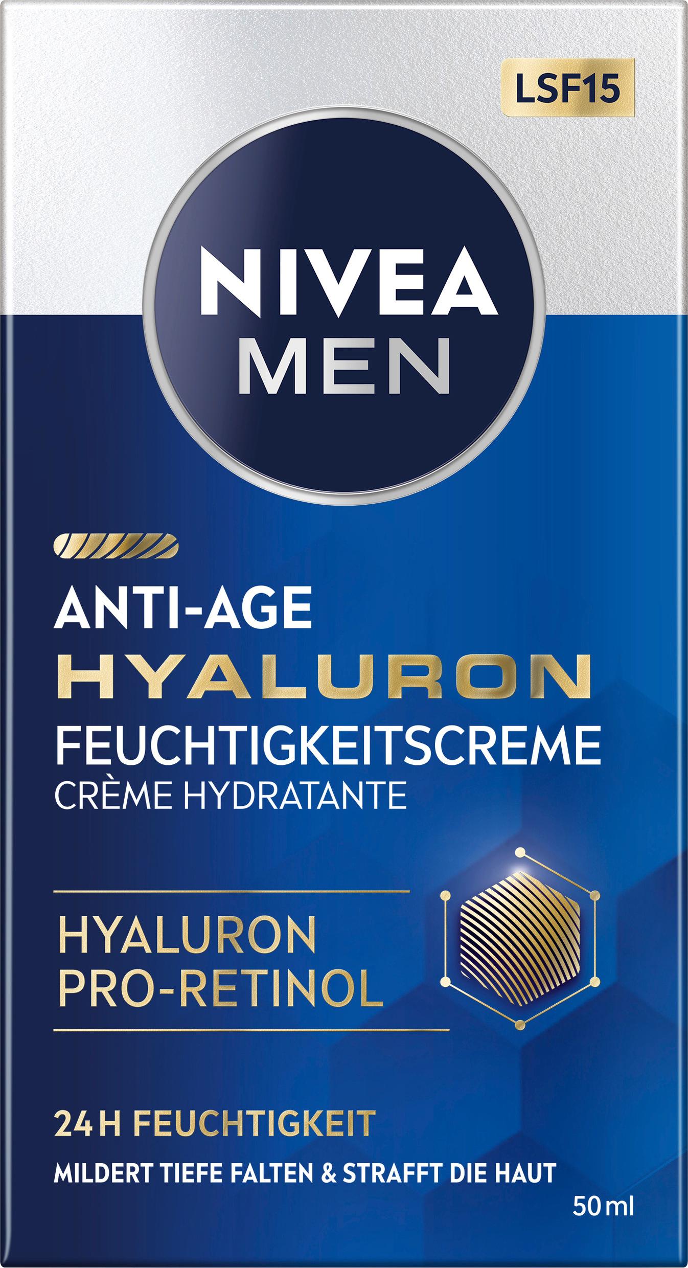 NIVEA MEN Anti Age Hyaluron Feuchtigkeitscreme SPF15