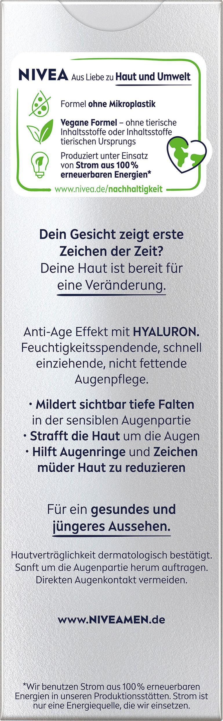Produktbild NIVEA MEN Anti Age Hyaluron Augencreme 2 von 8