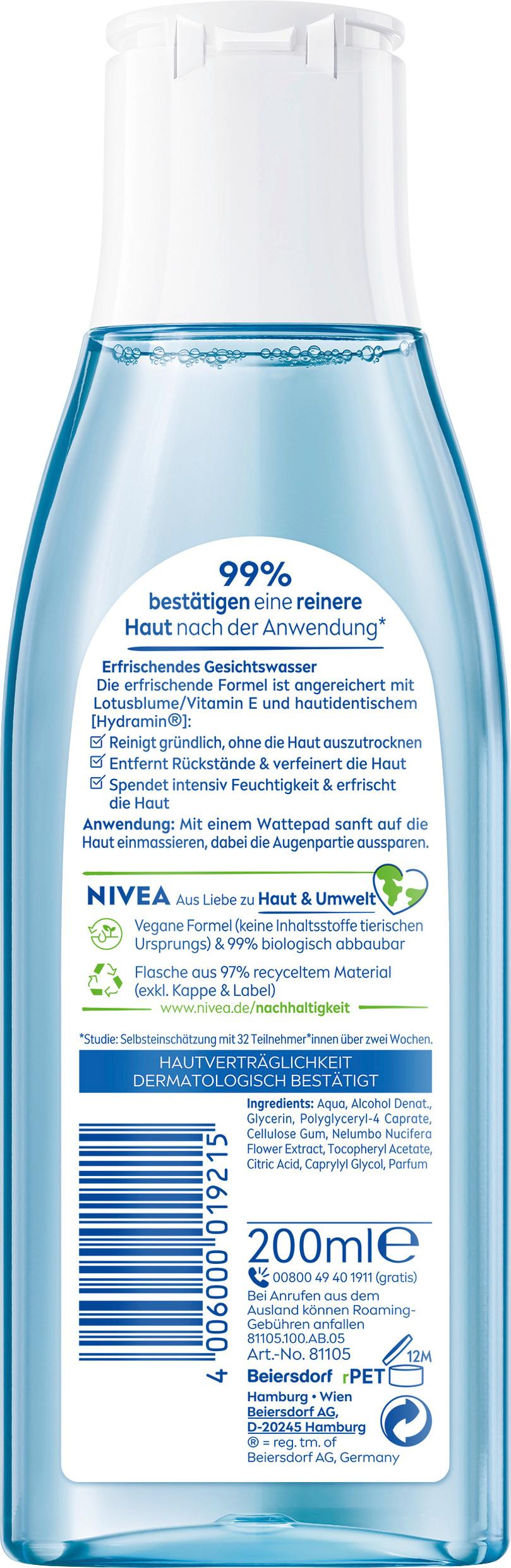 Produktbild NIVEA Erfrischendes Gesichtswasser Normale Haut und Mischhaut 2 von 2