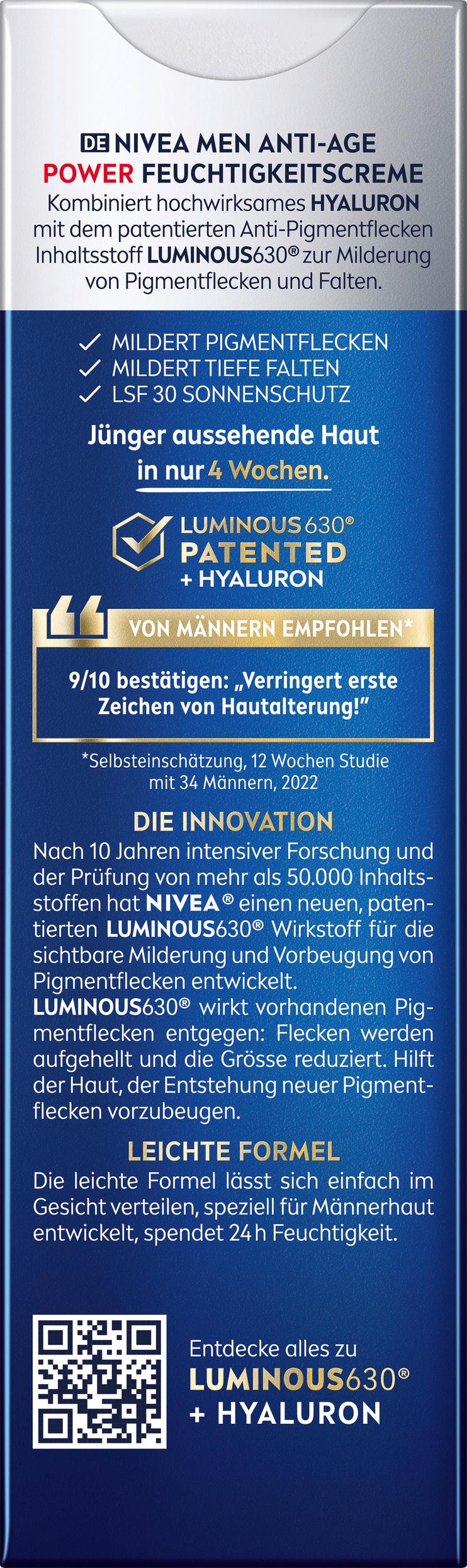 Produktbild NIVEA Men Anti-Age Power Feuchtigkeitscreme 2 in 1 LSF 30 2 von 9