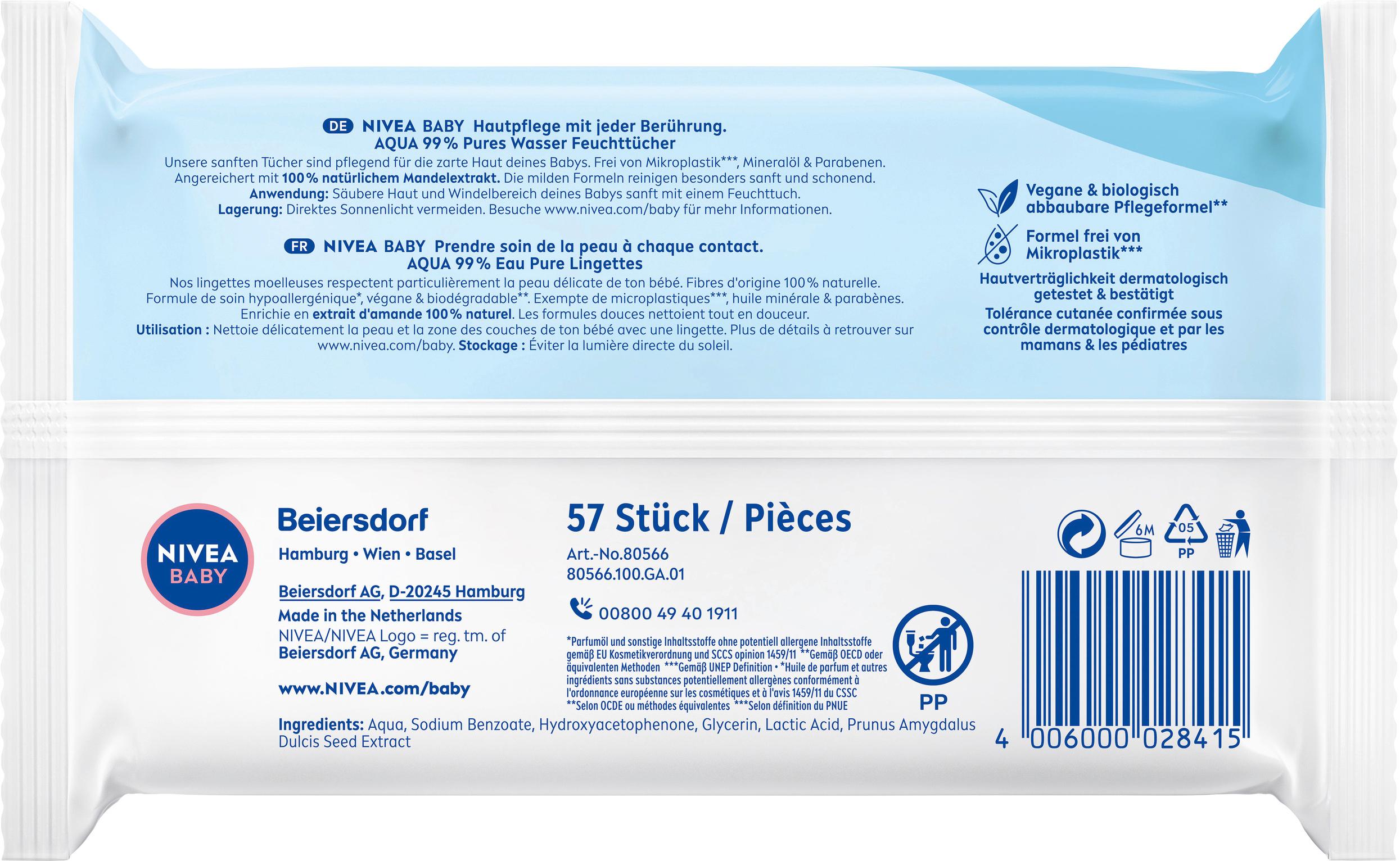 Produktbild Nivea Baby Aqua Feuchttücher 2 von 11