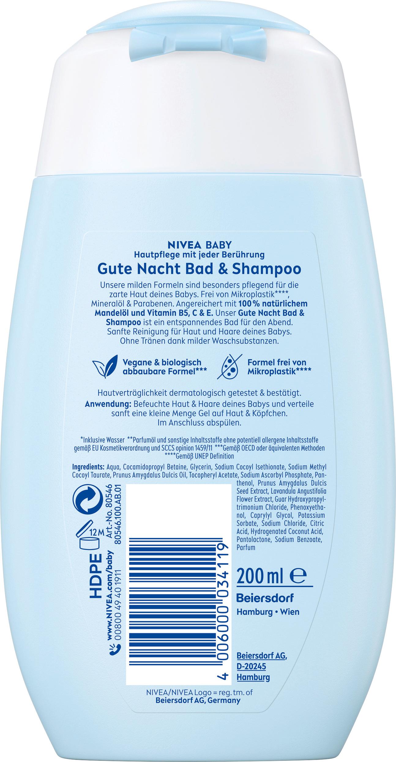 Produktbild Nivea Baby Gute Nacht Bad&Shampoo 2 von 11