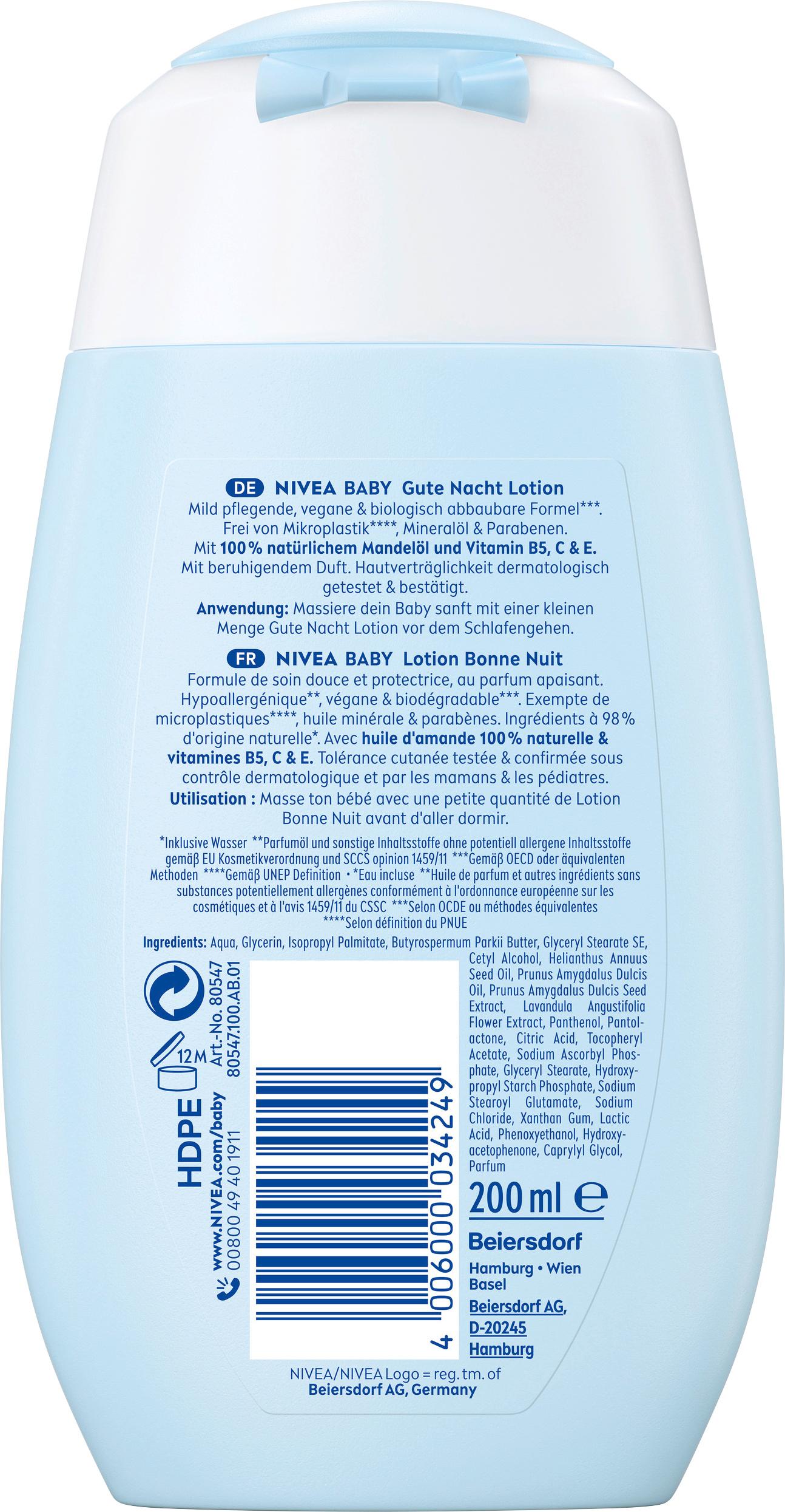 Produktbild Nivea Baby Gute Nacht Lotion 2 von 11
