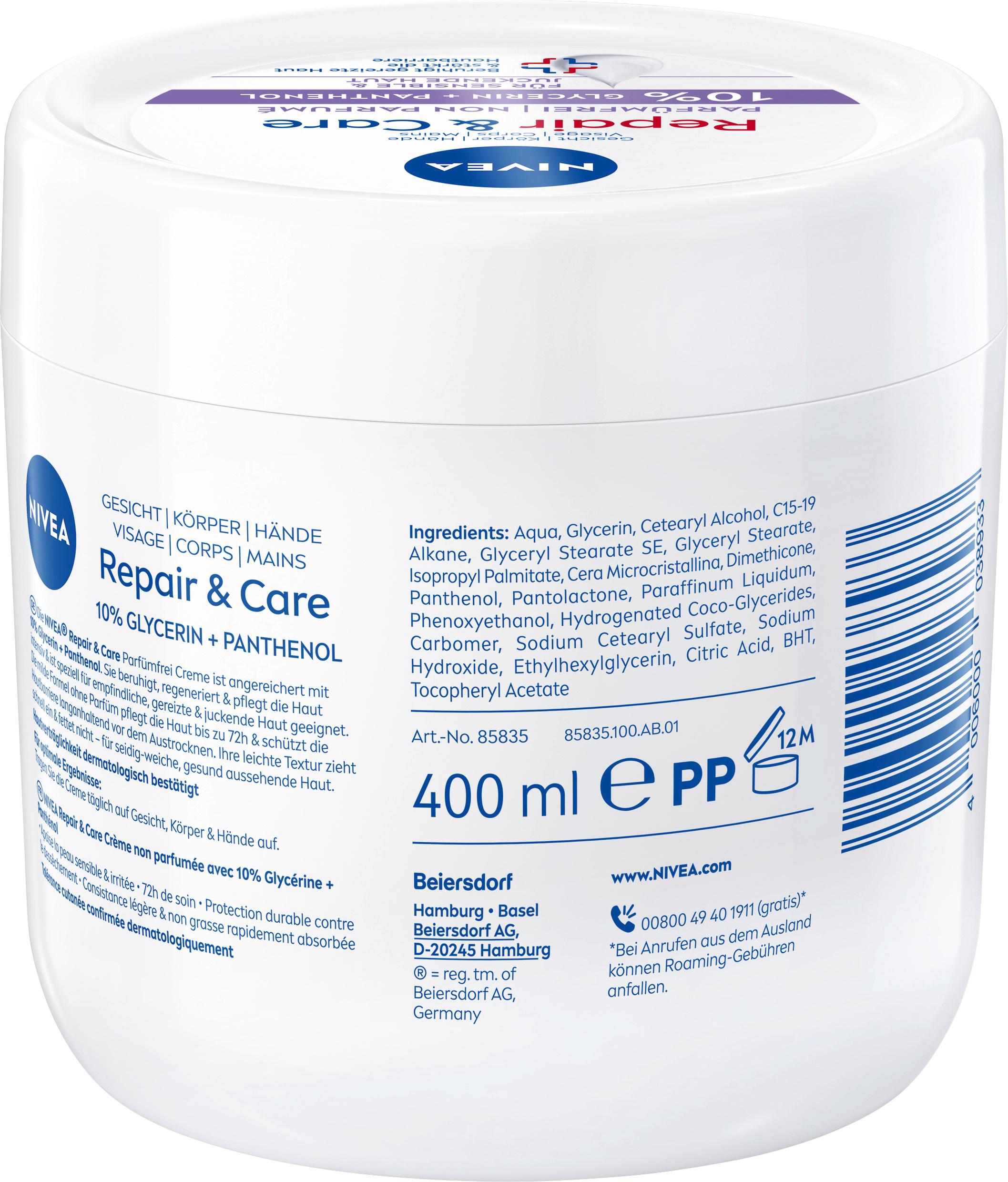 Produktbild NIVEA Körpercreme Repair&Care parfümfrei 2 von 9