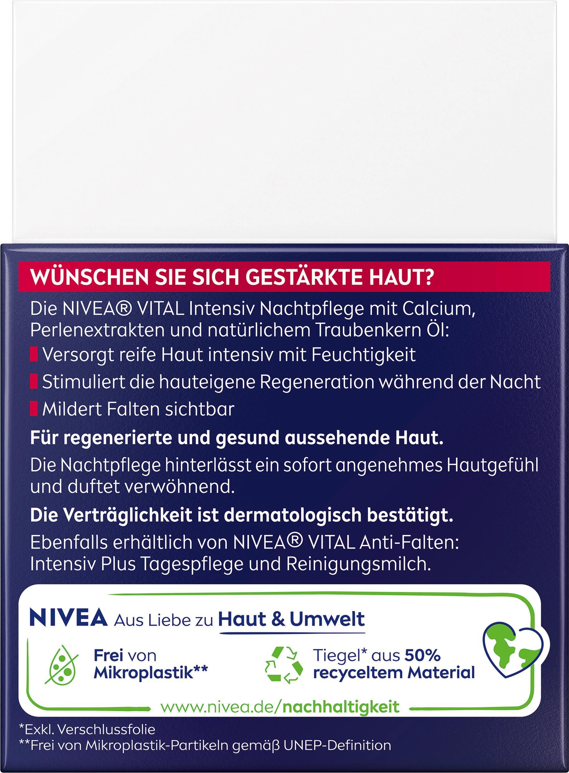 Produktbild NIVEA VITAL Anti-Falten Intensiv Nachtpflege für Reife Haut 2 von 9