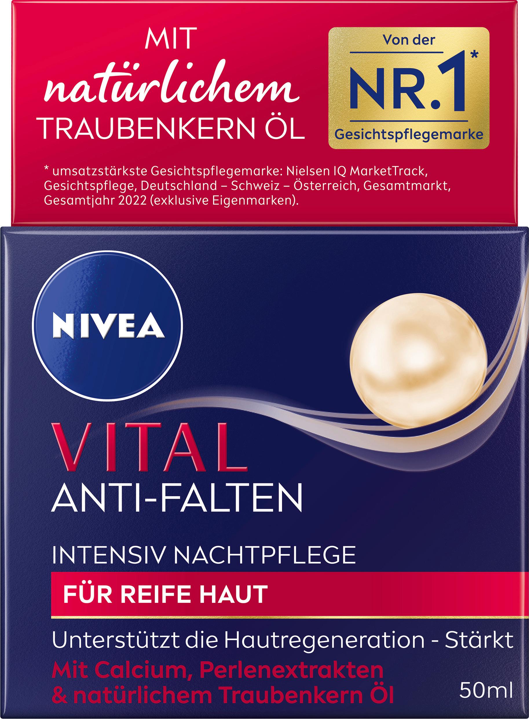 NIVEA VITAL Anti-Falten Intensiv Nachtpflege für Reife Haut