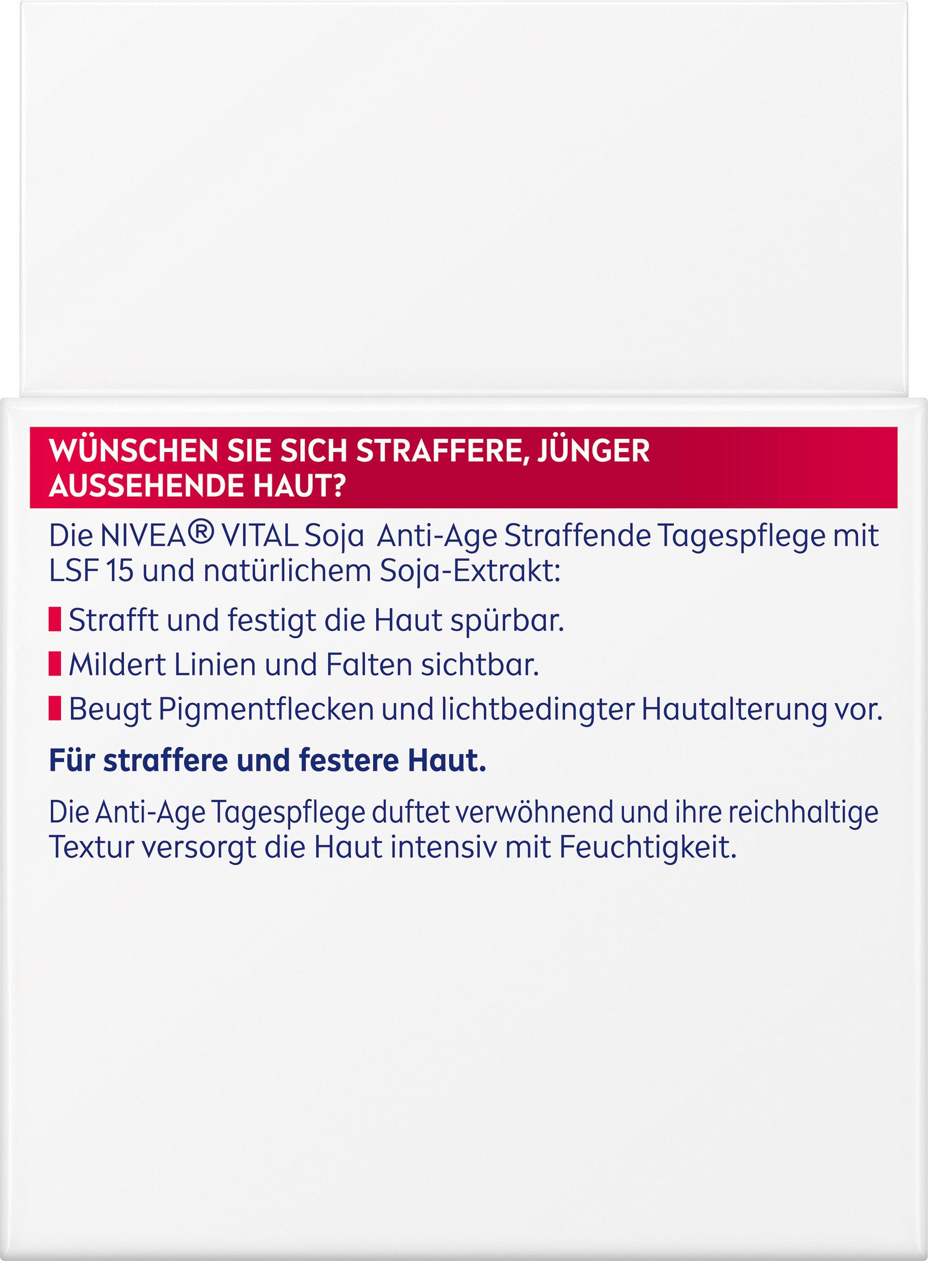 Produktbild NIVEA VITAL Soja Anti-Age Straffende Tagespflege für Reife Haut LSF15 2 von 8