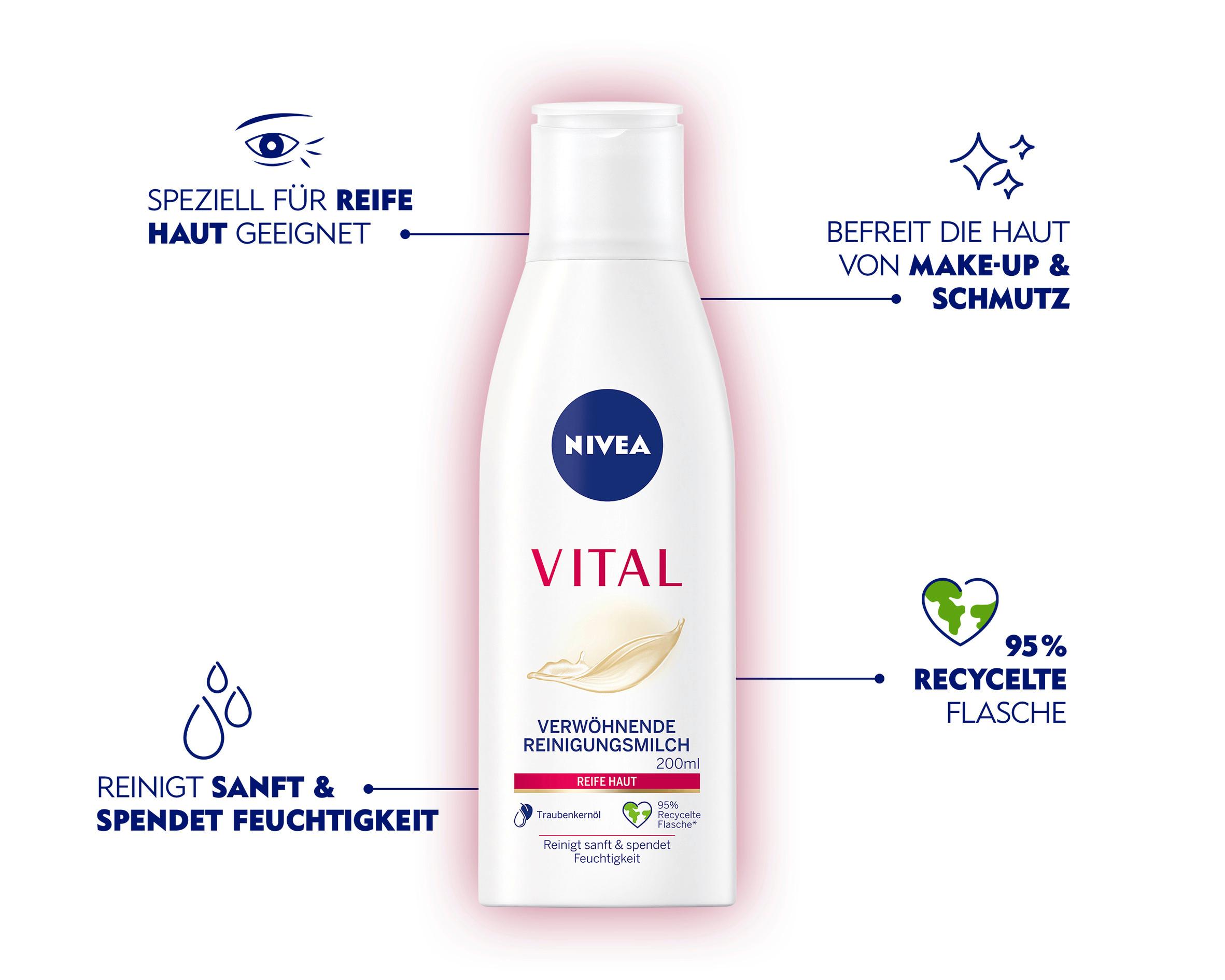 Produktbild NIVEA VITAL Verwöhnende Reinigungsmilch Reife Haut 3 von 3