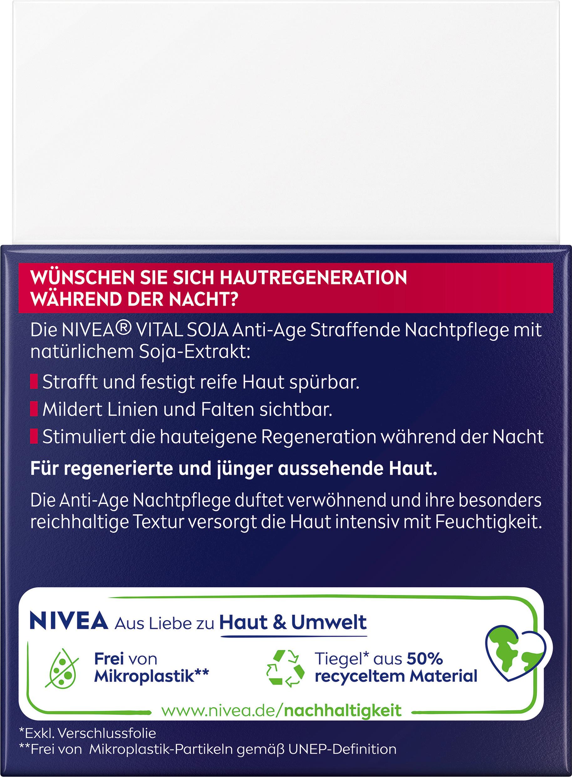 Produktbild NIVEA VITAL Soja Anti-Age Straffende Nachpflege für Reife Haut 2 von 9