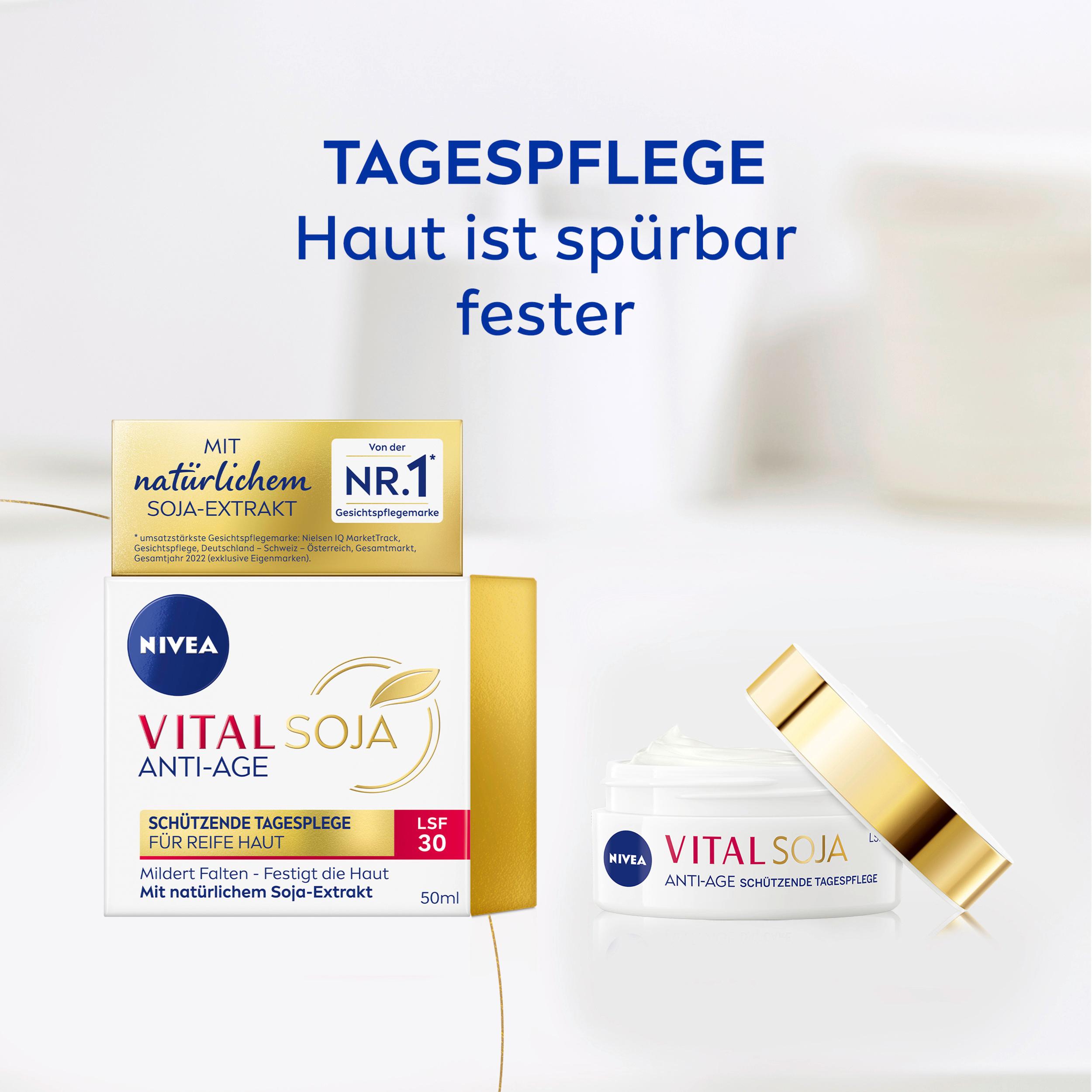 Produktbild NIVEA VITAL Soja Anti-Age Schützende Tagespflege für Reife Haut LSF30 5 von 8
