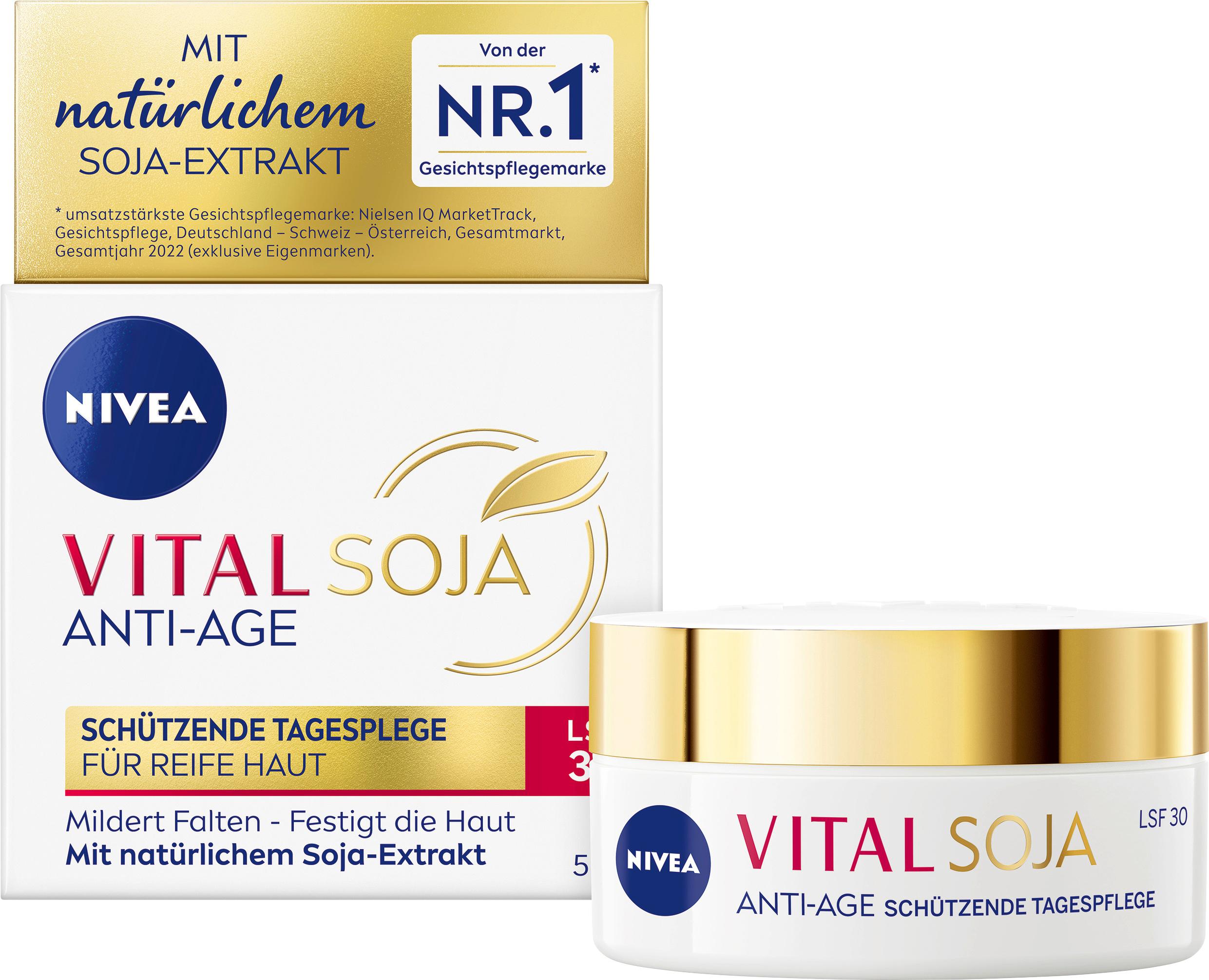Produktbild NIVEA VITAL Soja Anti-Age Schützende Tagespflege für Reife Haut LSF30 3 von 8
