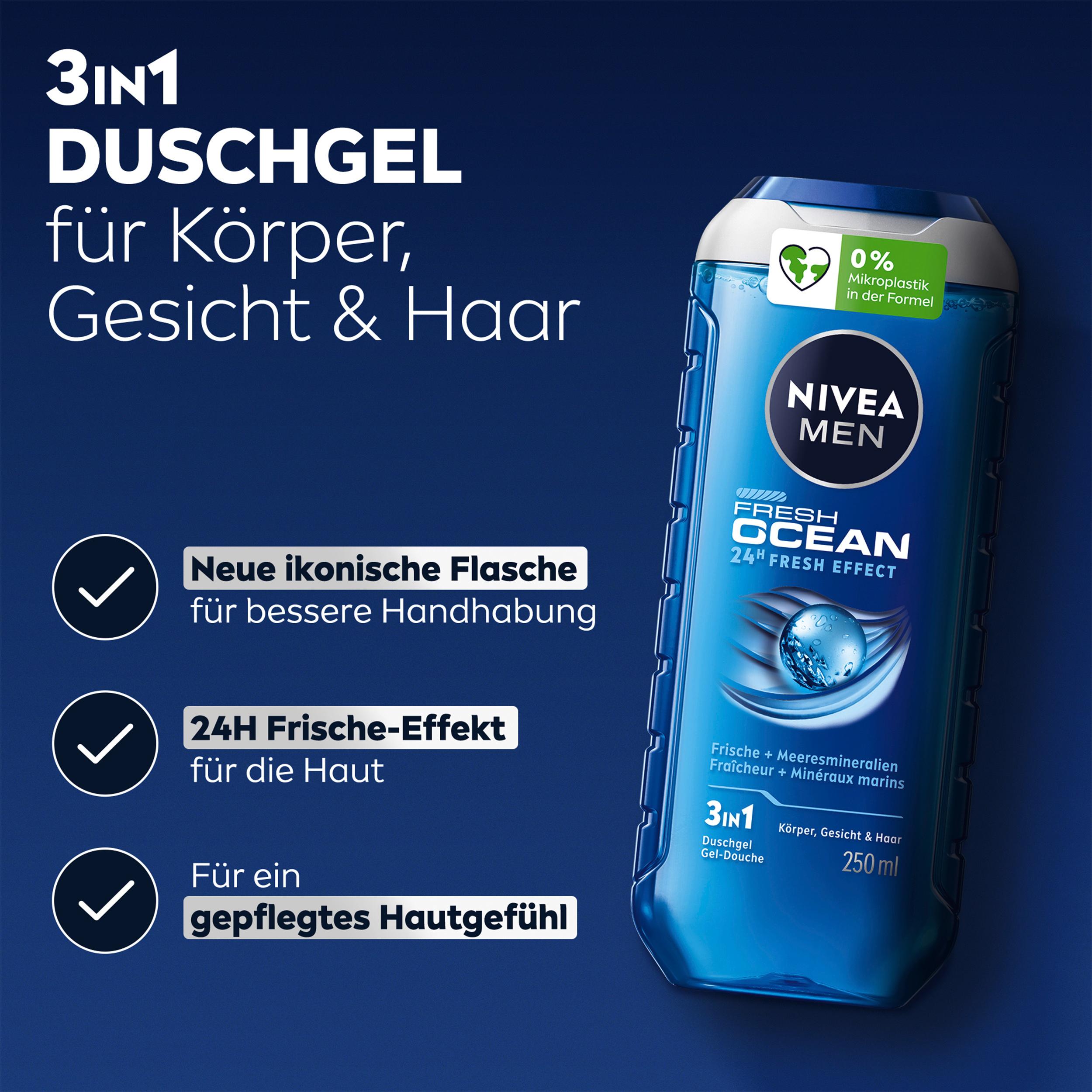 Produktbild NIVEA MEN Duschgel Fresh Ocean 24H Fresh Effect 5 von 6