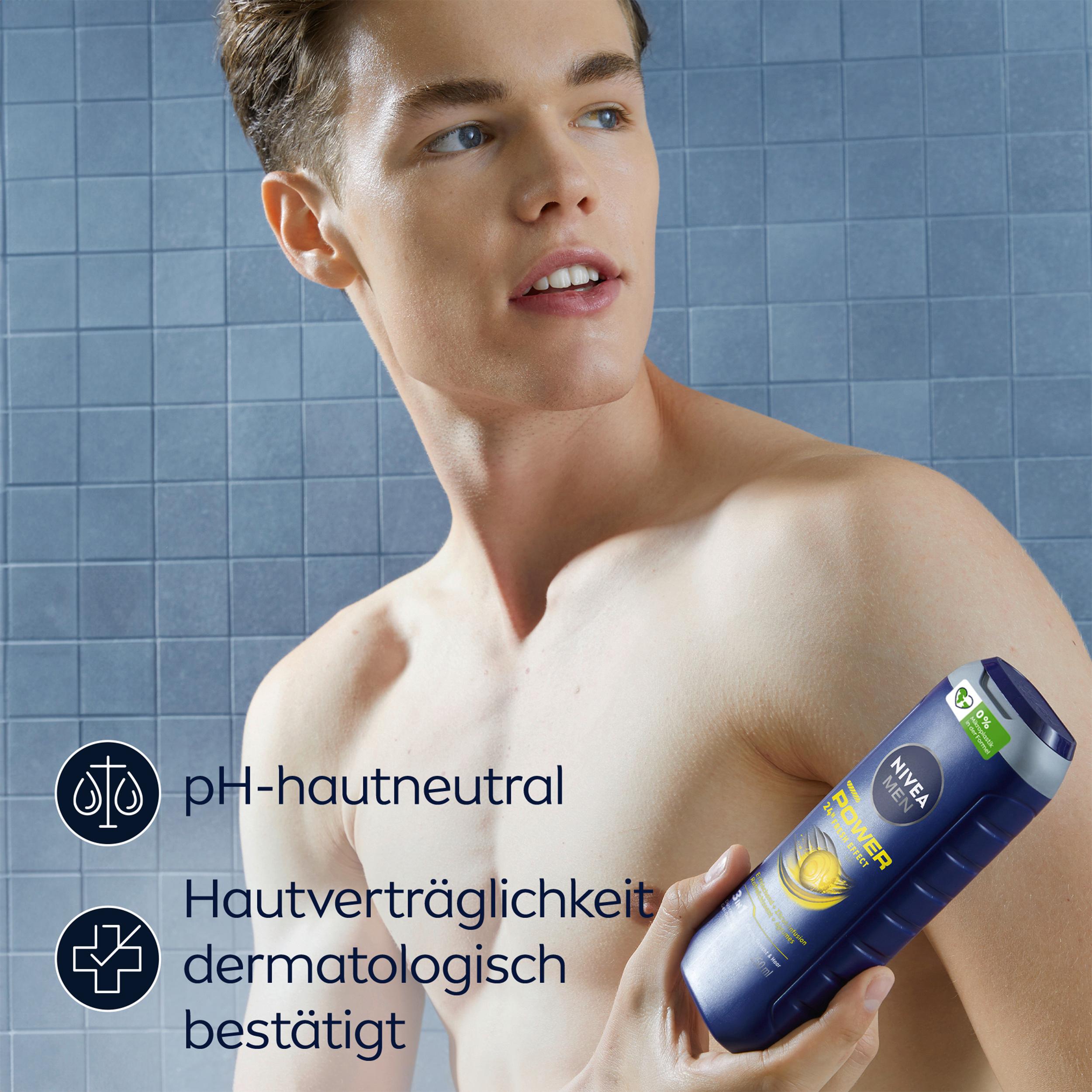 Produktbild NIVEA MEN Duschgel Power 24H fresh effect 3 in 1 5 von 6