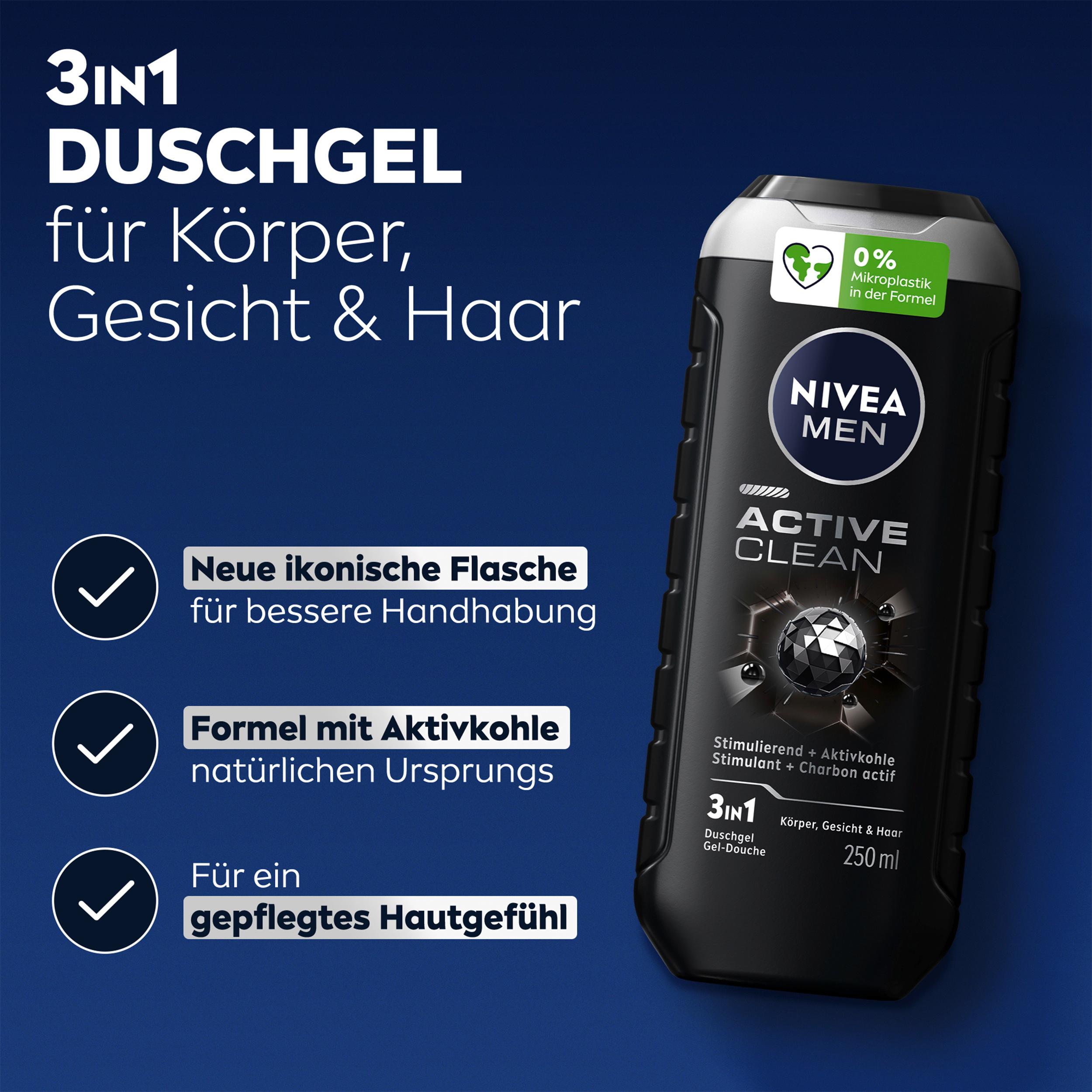 Produktbild NIVEA MEN Duschgel Active Clean 3 in 1 4 von 6