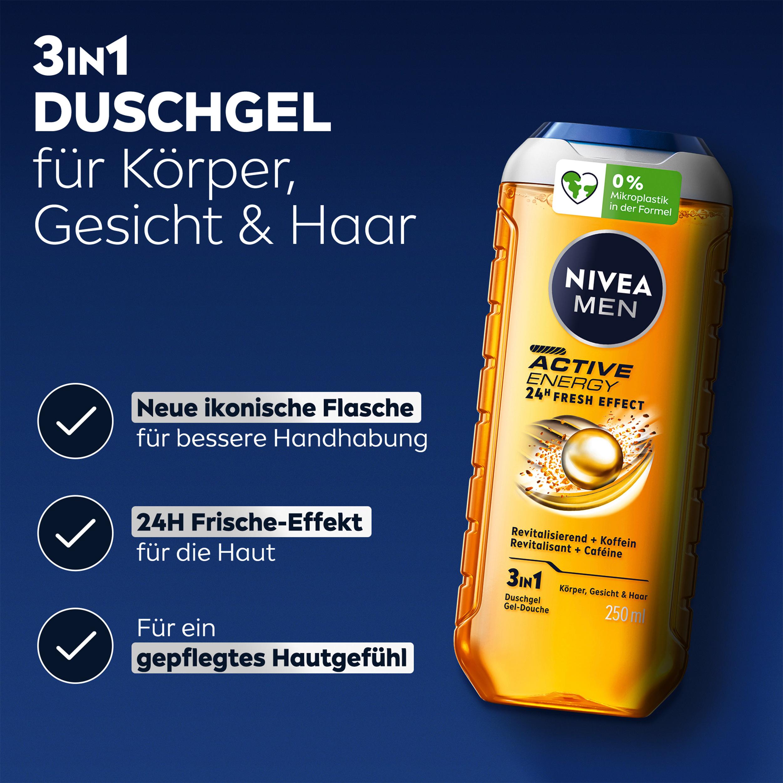 Produktbild NIVEA MEN Duschgel Active Energy 24 H fresh effect 3 in 1 3 von 6