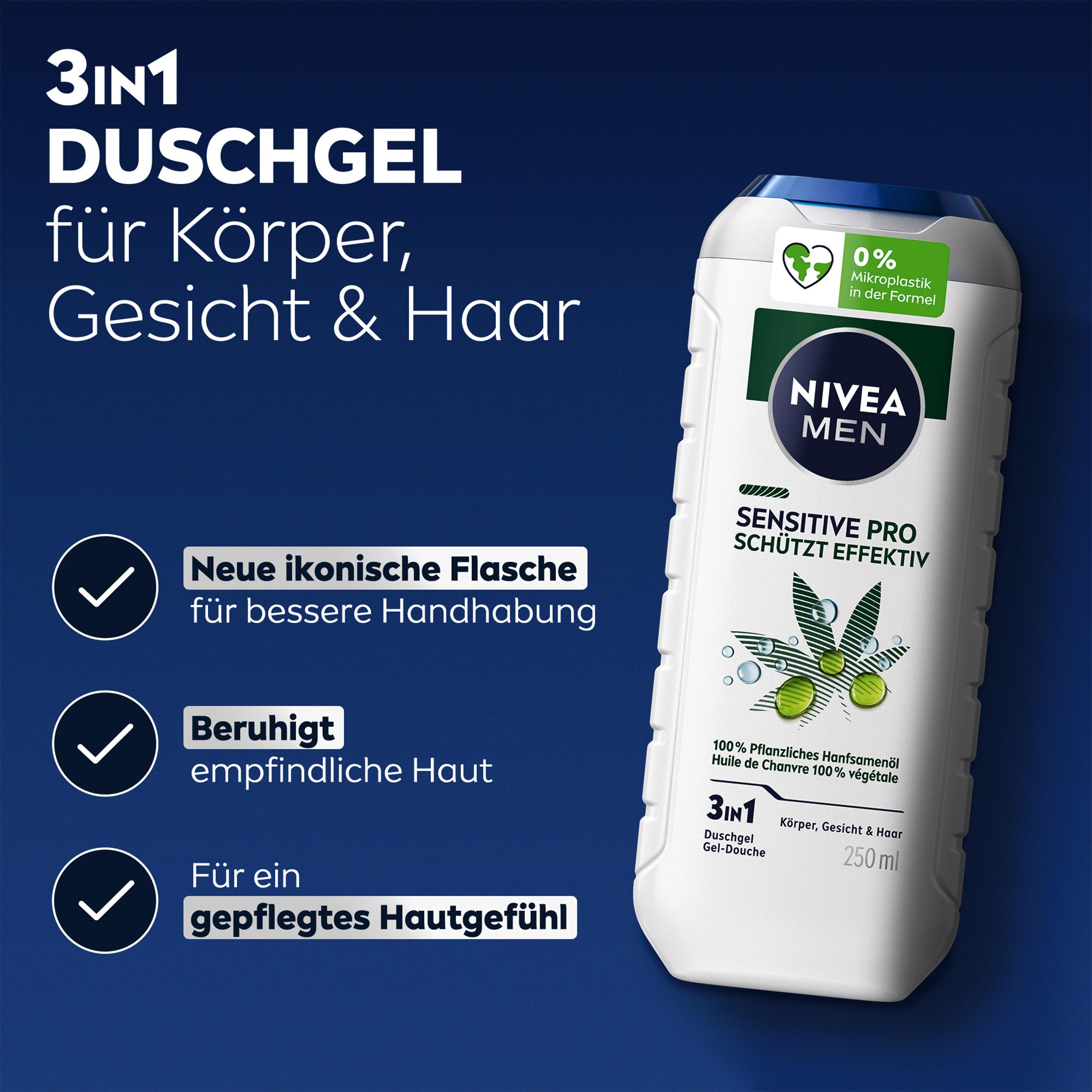 Produktbild NIVEA MEN Pflegedusche 3in1 Sensitive Pro schützt effektiv 3 von 6
