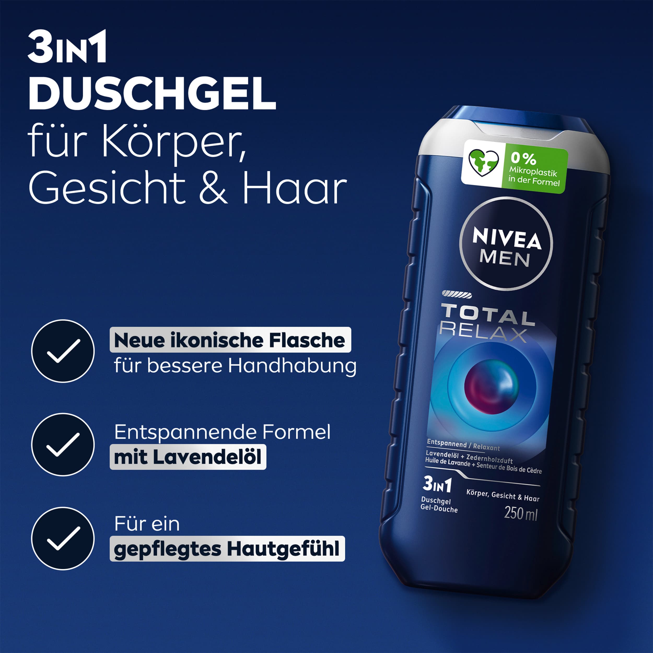 Produktbild Nivea Men 3in1 Duschgel Total Relax 4 von 6