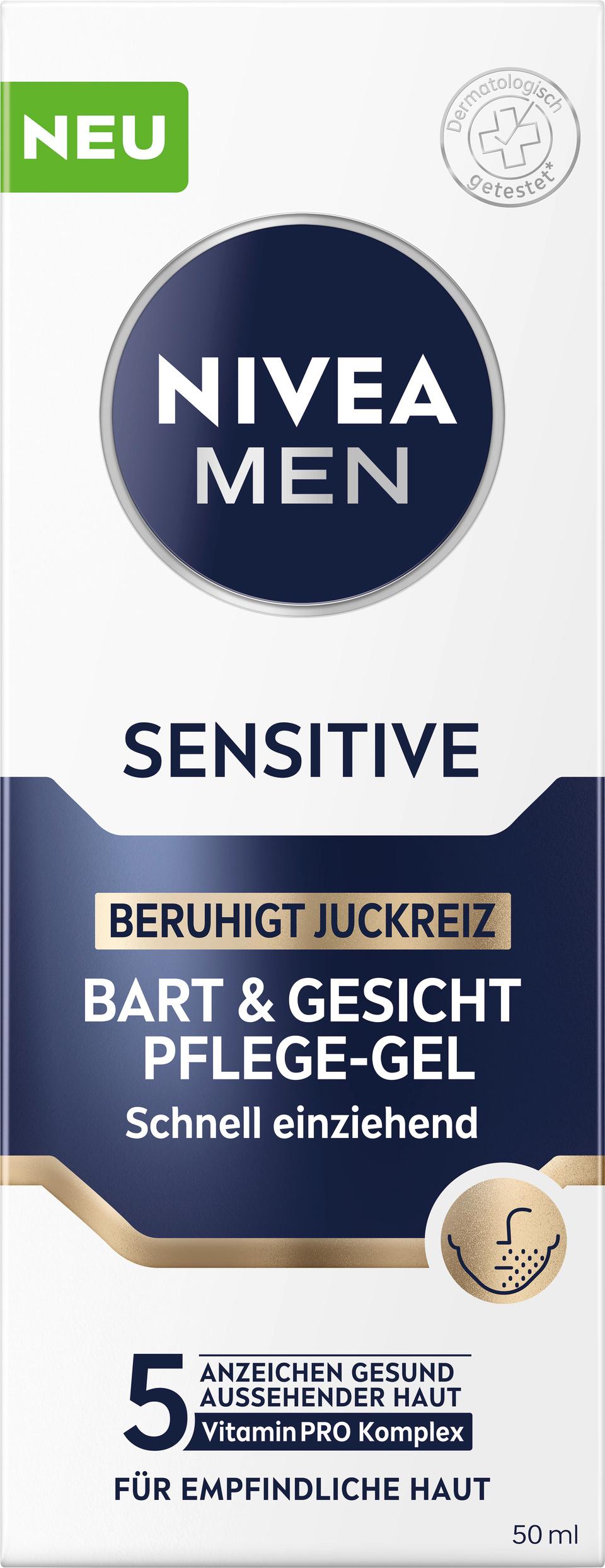 NIVEA MEN Sensitive Bart&Gesicht Pflege-Gel