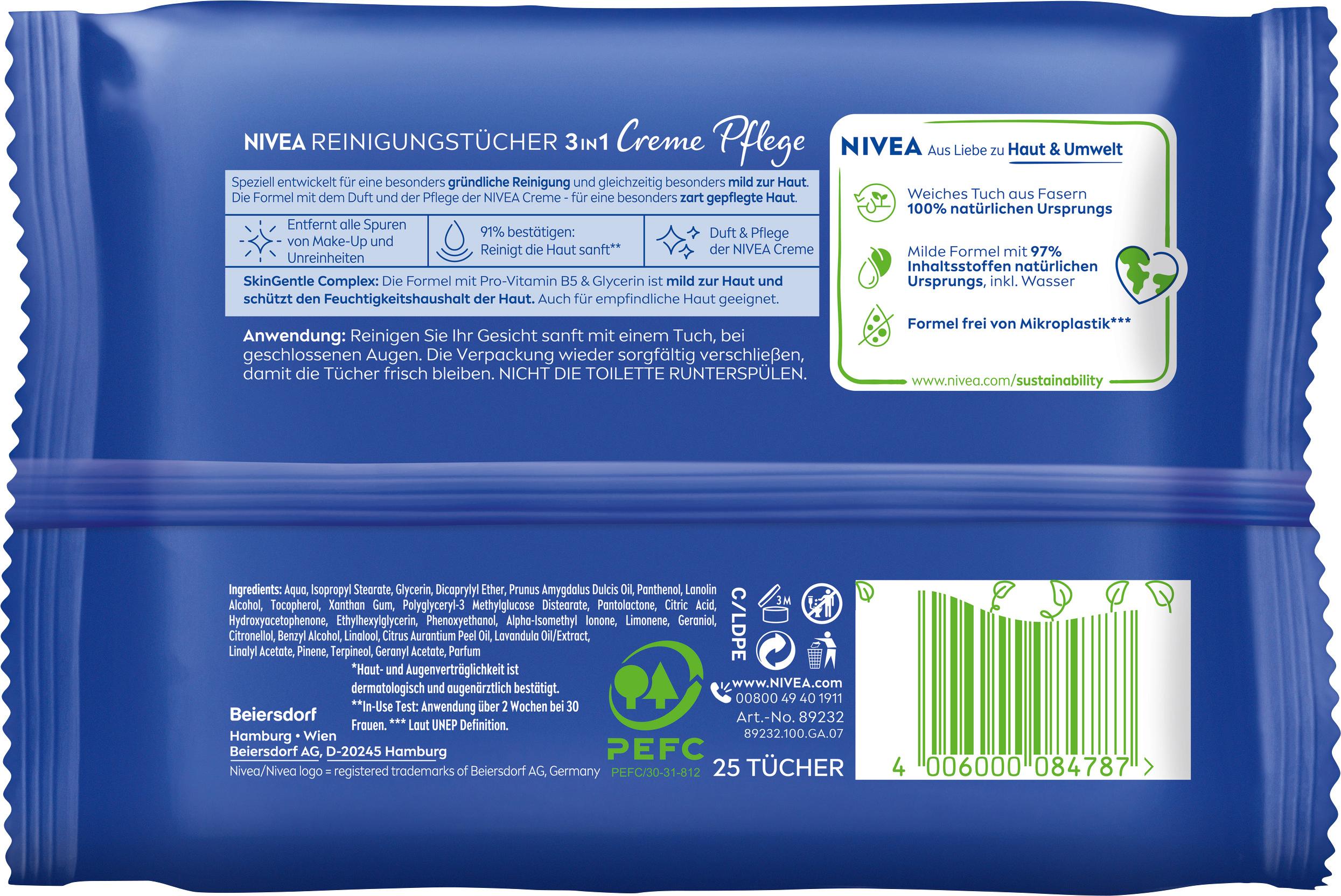 Produktbild NIVEA 3in1 Creme Pflege Reinigungstücher 2 von 2