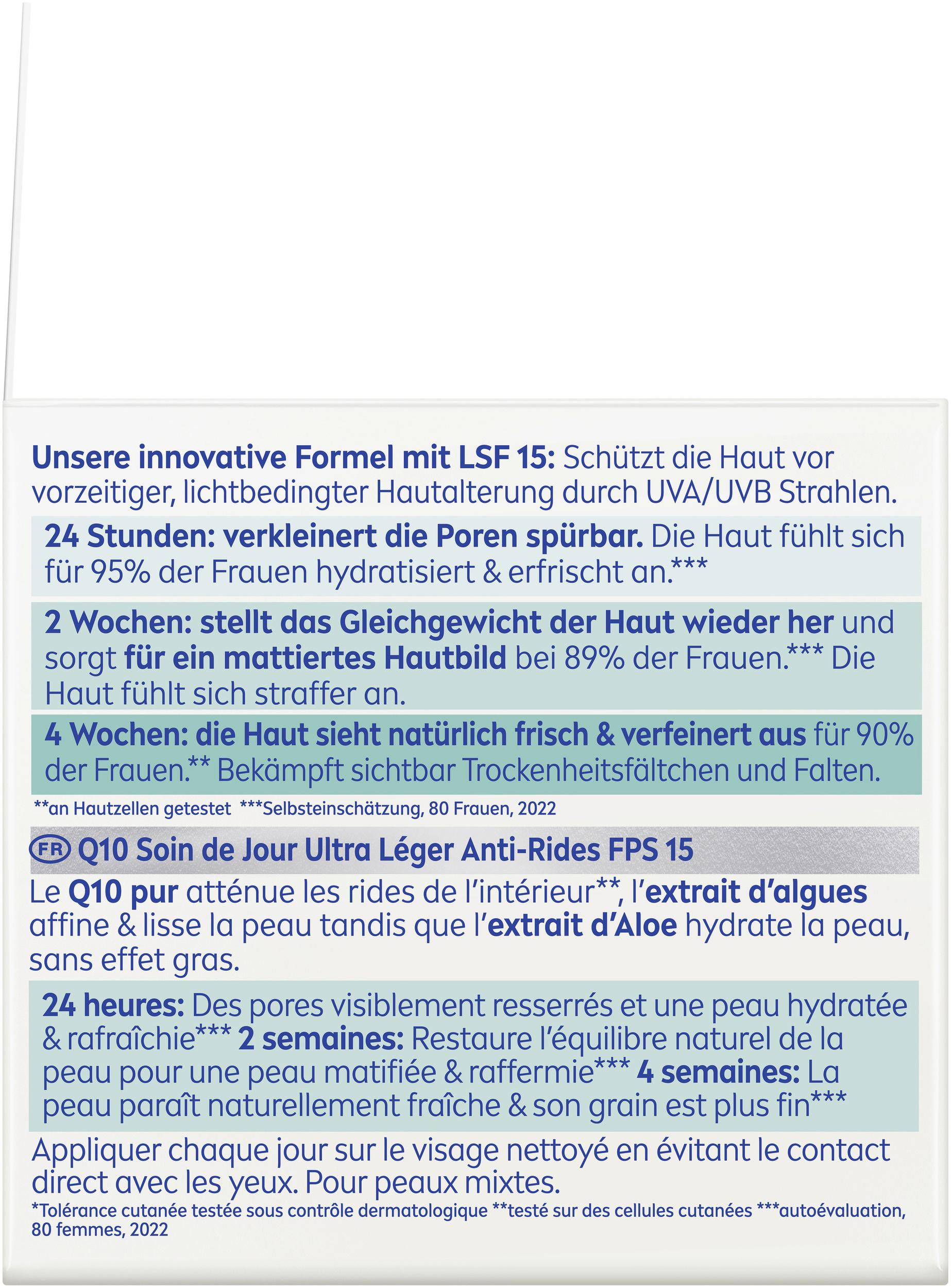Produktbild NIVEA Q10 Anti-Falten Porenverfeinerung Extra Leichte Tagespflege LSF15 2 von 4