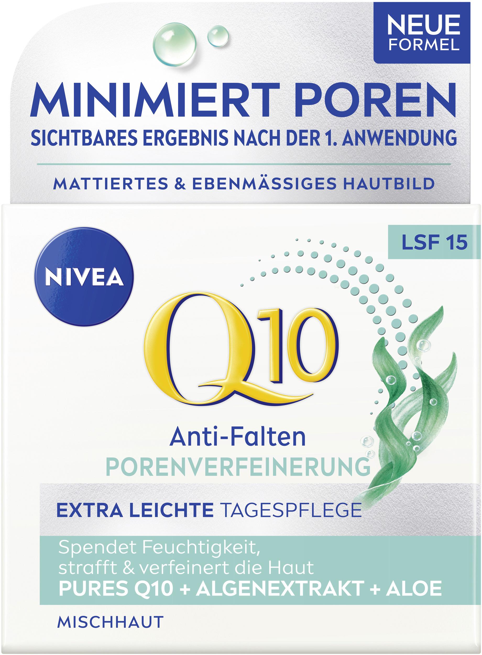 NIVEA Q10 Anti-Falten Porenverfeinerung Extra Leichte Tagespflege LSF15