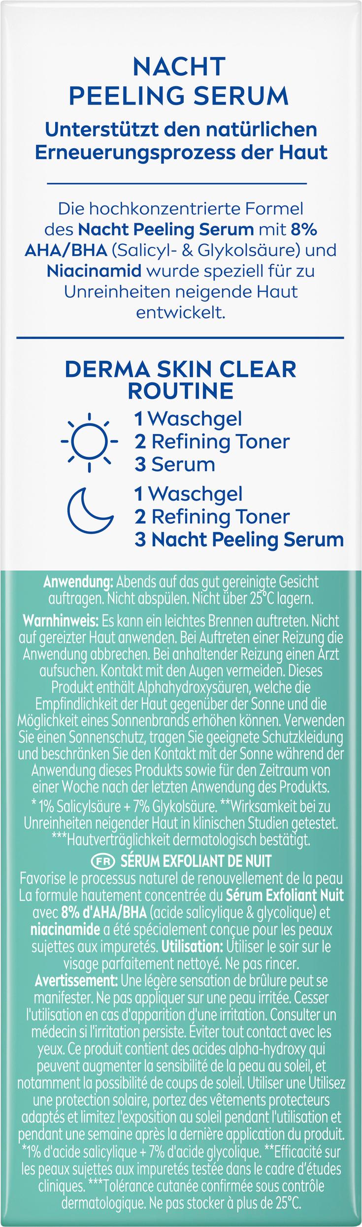 Produktbild NIVEA Derma Skin Clear Nacht Peeling Serum 2 von 3