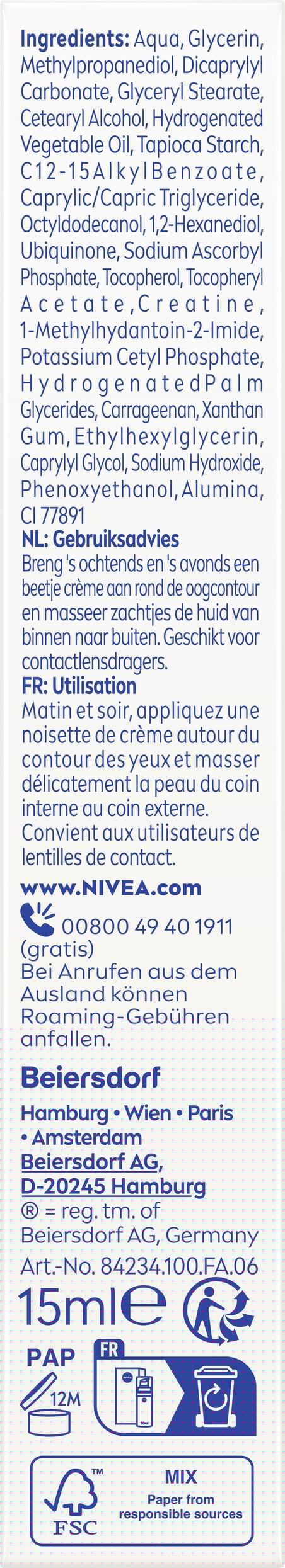 Produktbild NIVEA Q10 Energy Anti-Falten Erfrischende Augenpflege 3 von 3