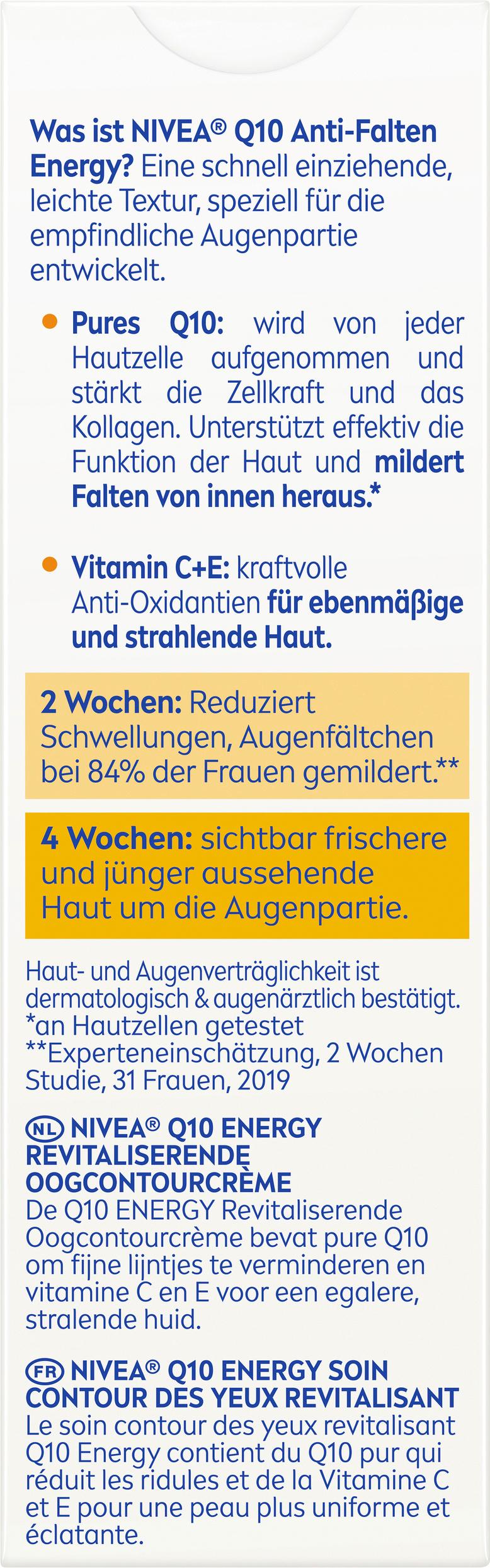 Produktbild NIVEA Q10 Energy Anti-Falten Erfrischende Augenpflege 2 von 3
