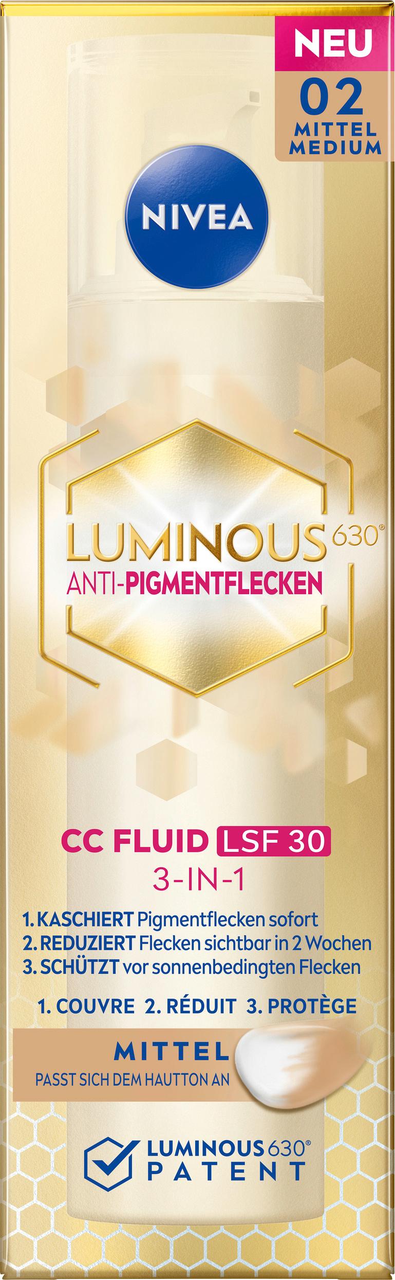 Nivea Luminous CC Fluid LSF30 mittel