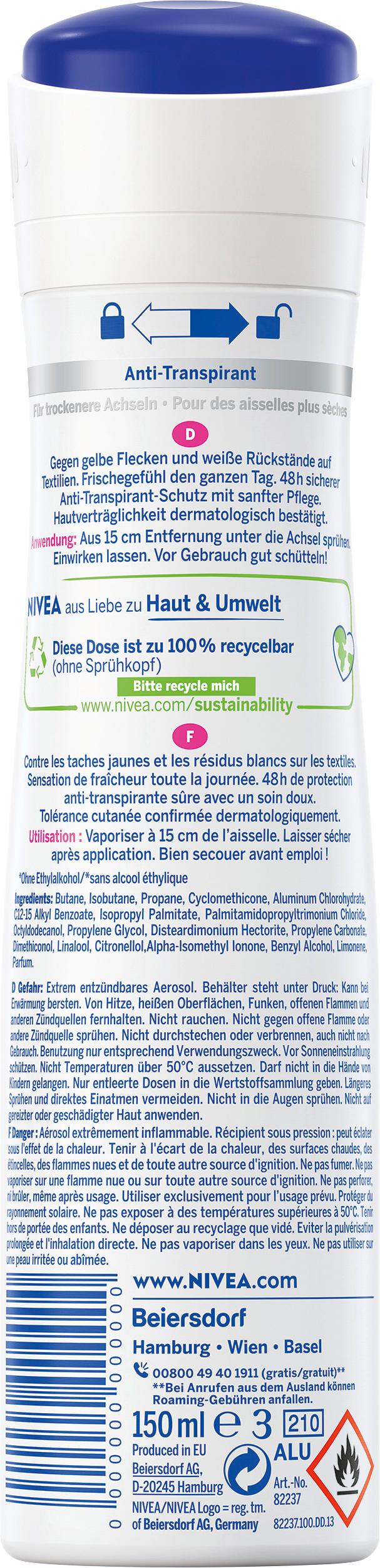 Produktbild NIVEA Deo Spray Black&White Invisible Clear Anti-Transpirant 2 von 2