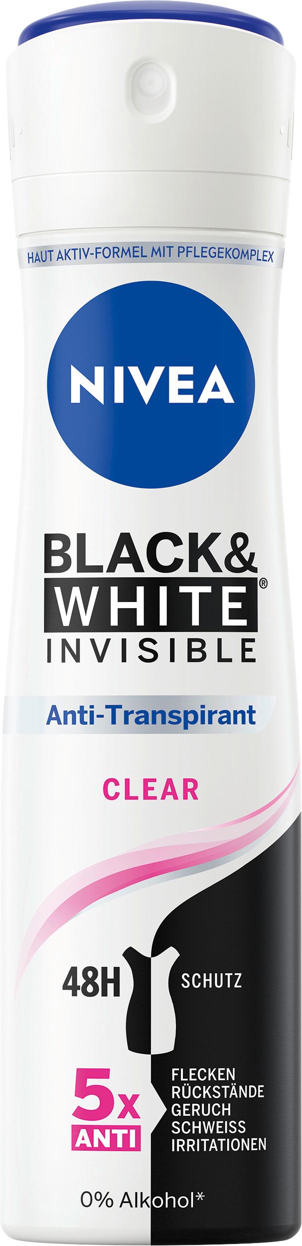 NIVEA Deo Spray Black&White Invisible Clear Anti-Transpirant