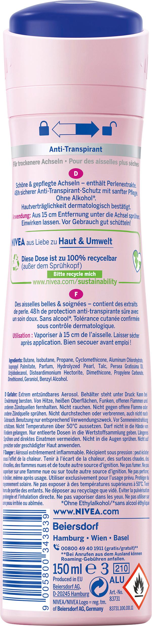 Produktbild NIVEA Deo Spray Pearl&Beauty Anti -Transpirant 2 von 2