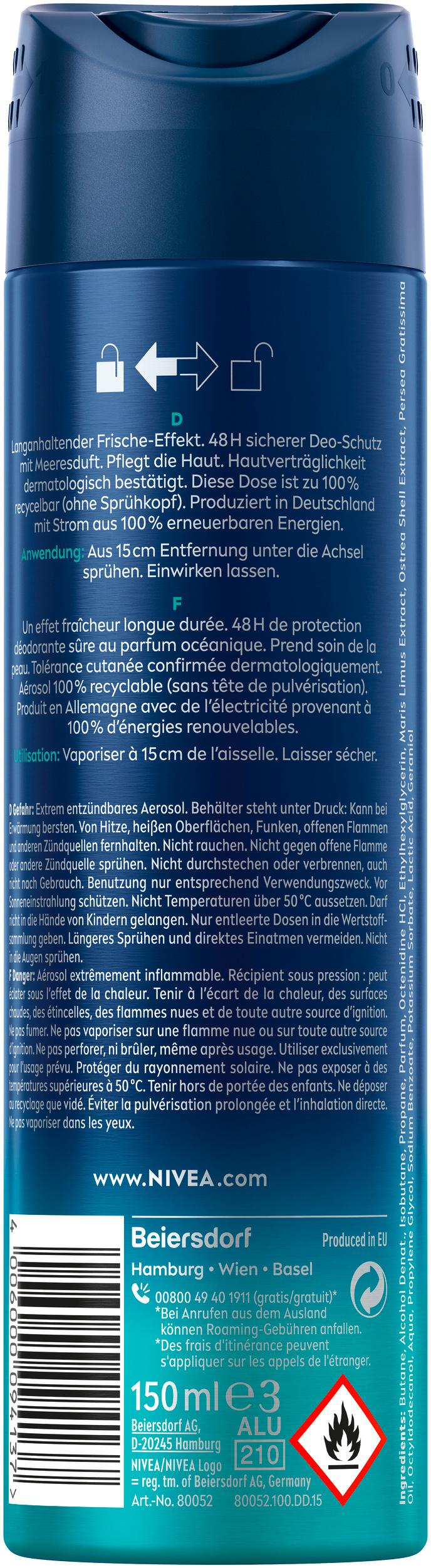 Produktbild NIVEA MEN Deo Spray Fresh Ocean 2 von 2