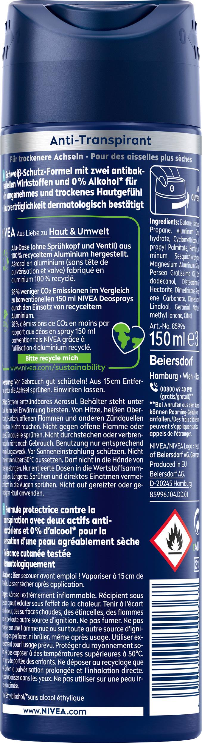 Produktbild NIVEA MEN Deo Spray Dry Active Anti -Transpirant 2 von 2