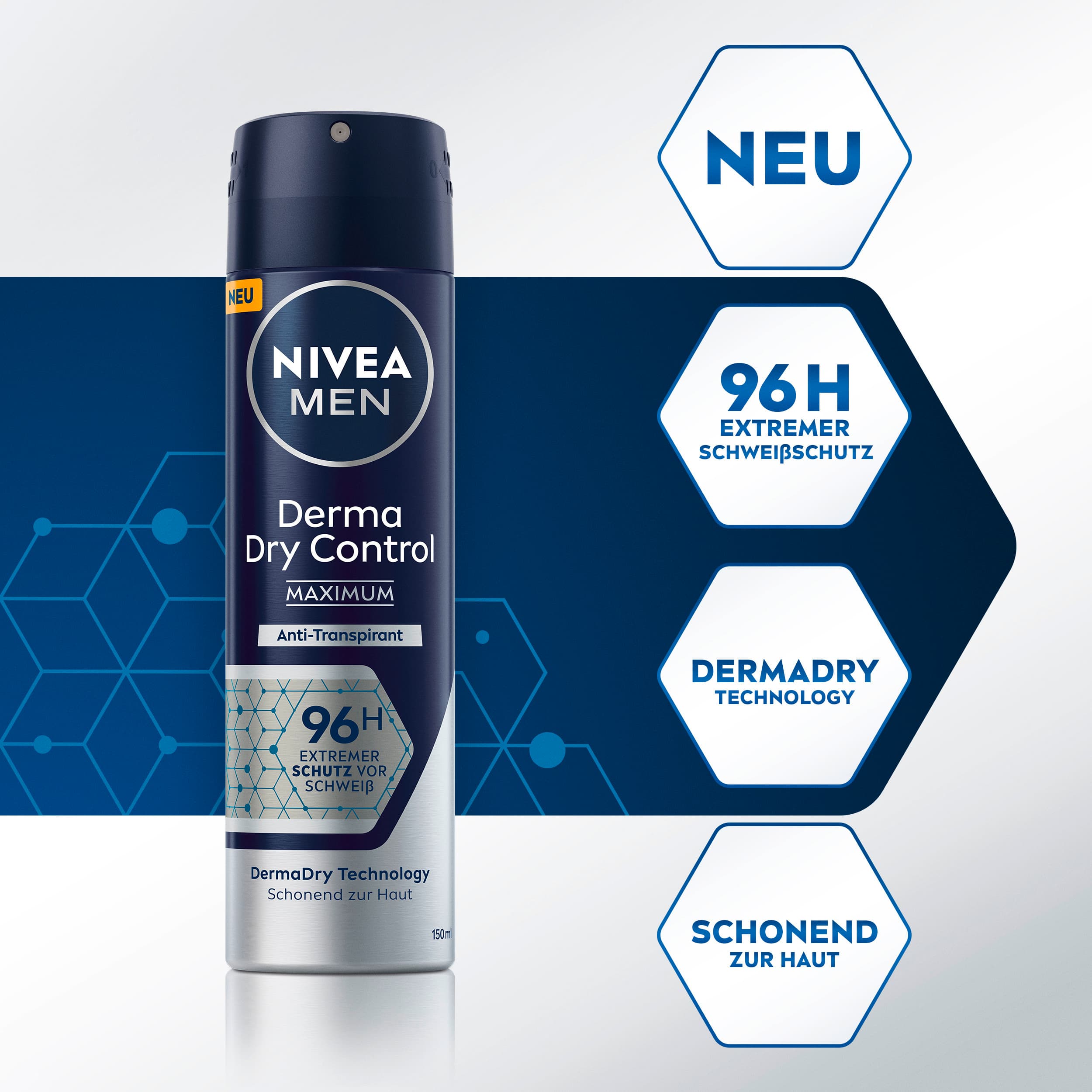 Produktbild NIVEA MEN Deo Spray Derma Dry Control Maximum 5 von 6