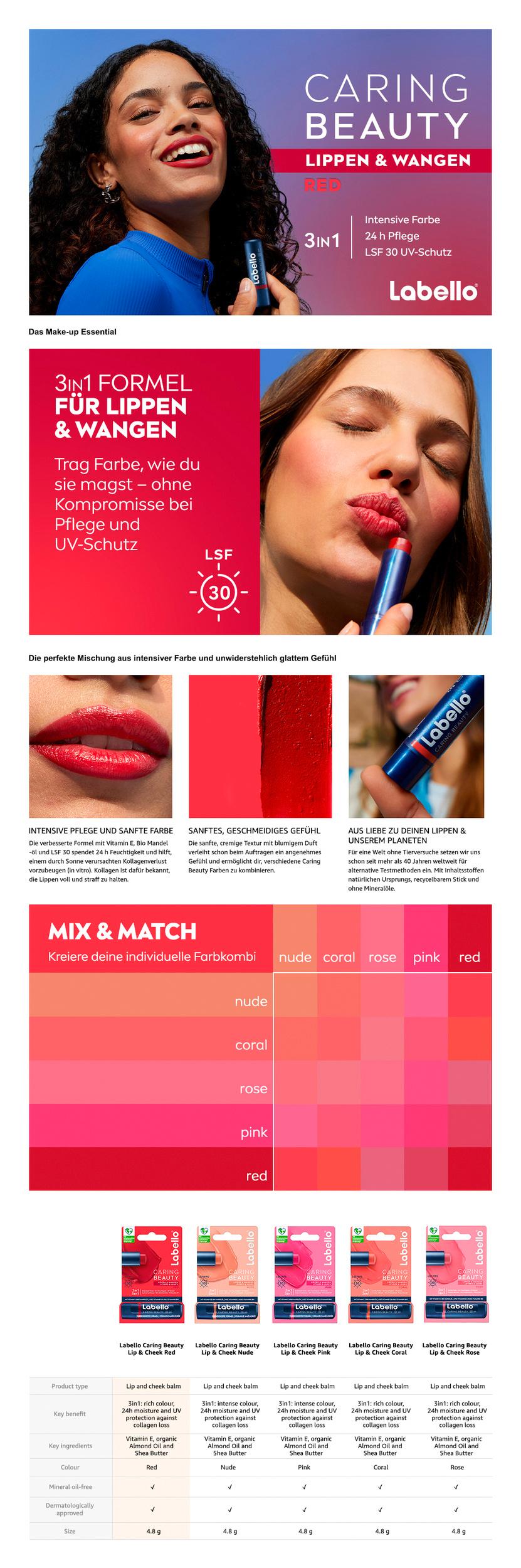 Produktbild Labello Lippenpflege Caring Beauty Rot 3 von 9