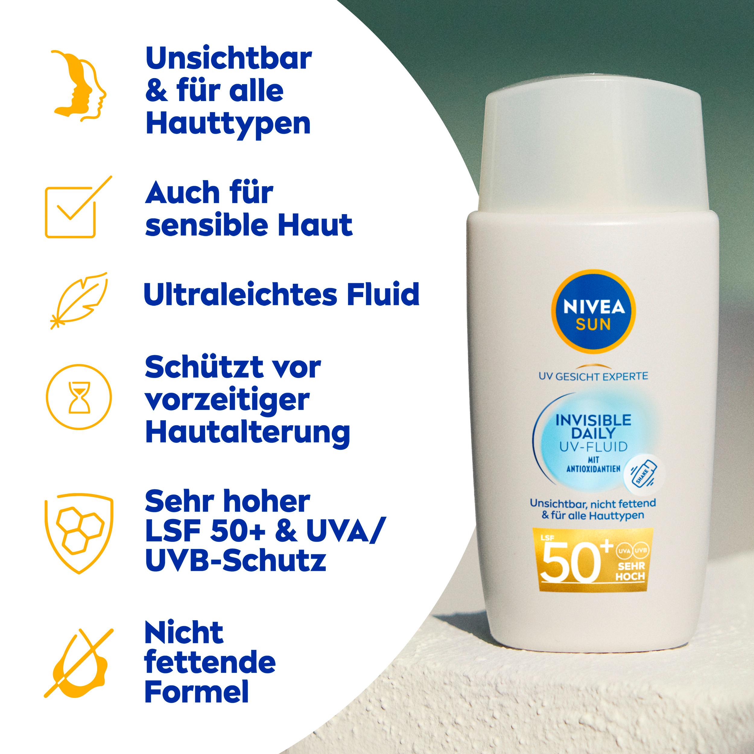 Produktbild Nivea Invisible Daily UV-Fluid mit Antioxidantien LSF50+ 6 von 8