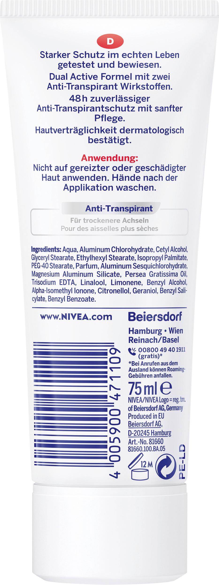 Produktbild NIVEA Deo Creme Dry Comfort Antitranspirant 2 von 2