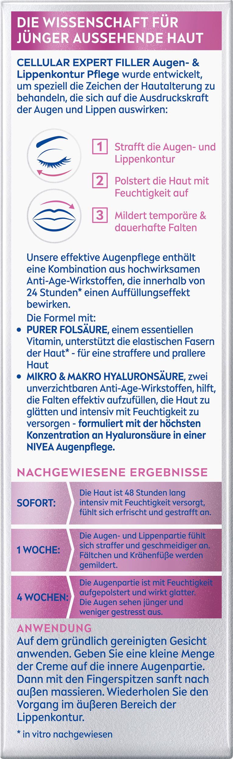 Produktbild NIVEA Lippen- und Augenpflege Cellular Expert Filler 2 von 3