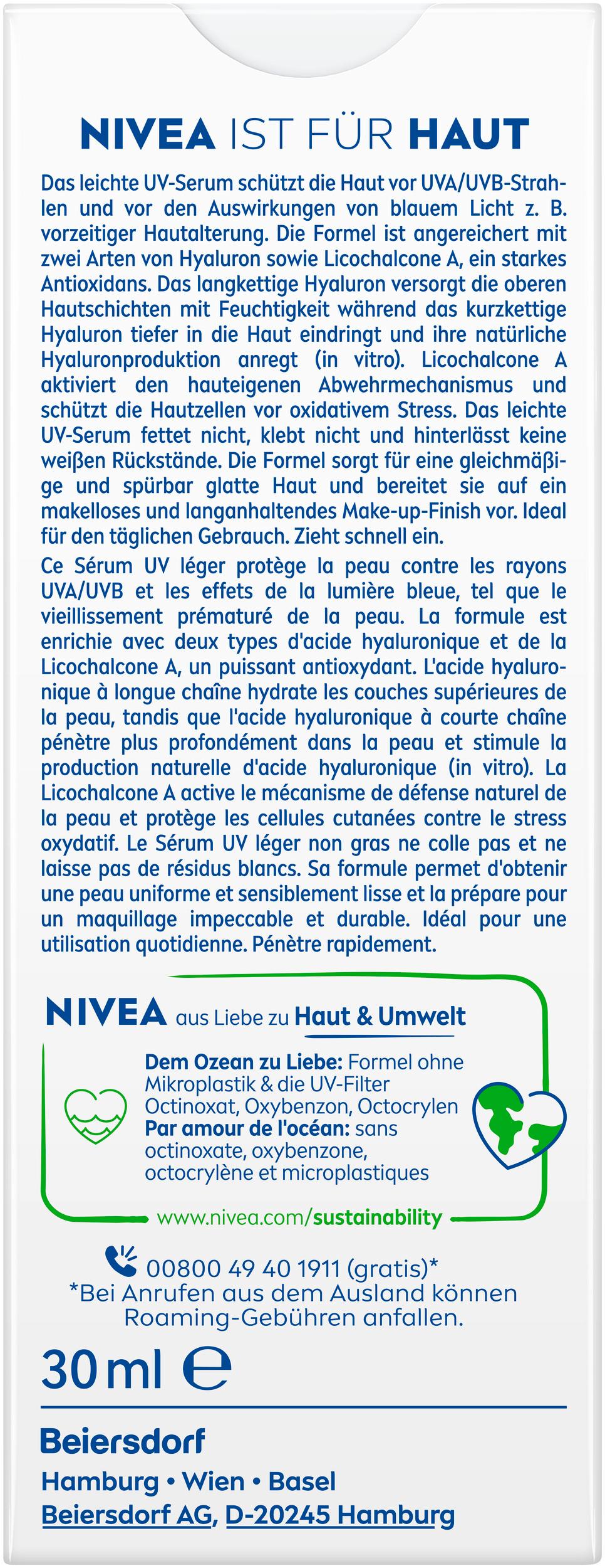 Produktbild Nivea Sun 2in1 Primer Daily UV Serum LSF 50+ 3 von 5