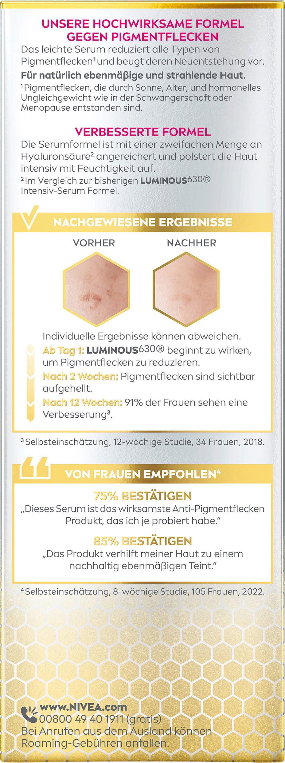 Produktbild NIVEA Luminous 630 Anti-Pigmentflecken Intensiv-Serum 2 von 3