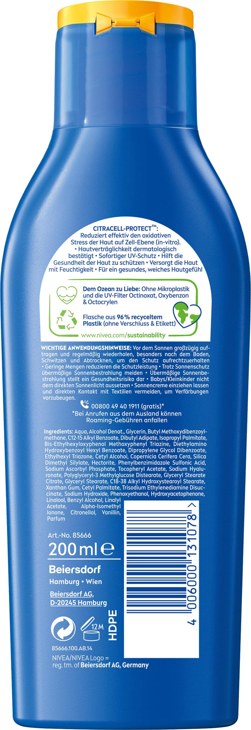 Produktbild NIVEA SUN Sonnenmilch Schutz&Pflege LSF50+ 2 von 2