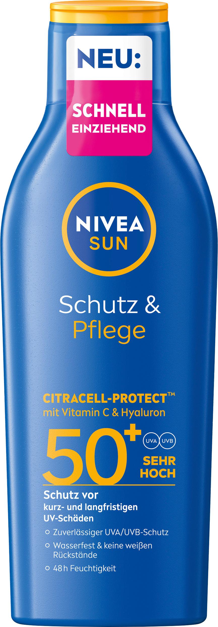 NIVEA SUN Sonnenmilch Schutz&Pflege LSF50+