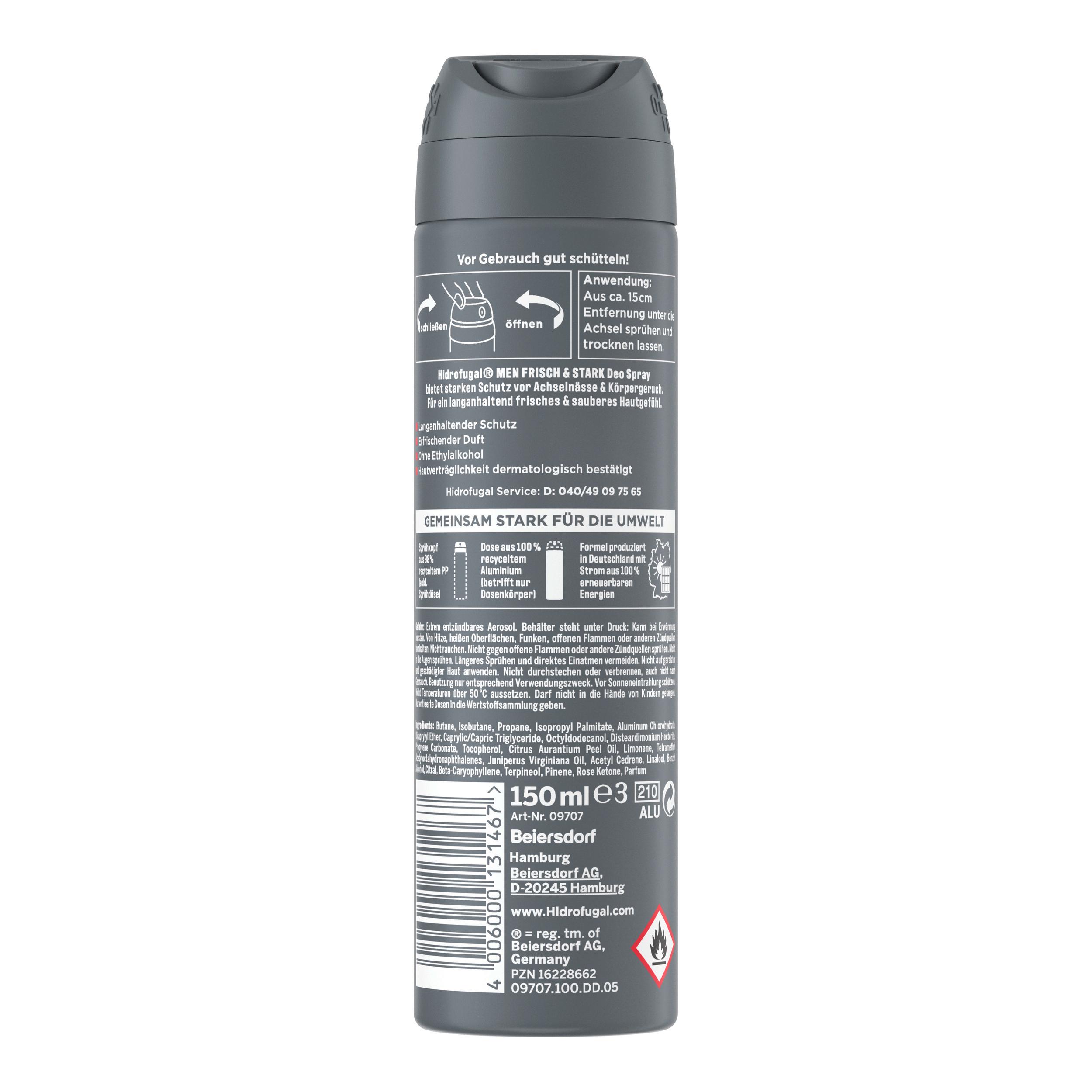 Produktbild Hidrofugal Men Frisch+Stark Spray 150 ml 2 von 2