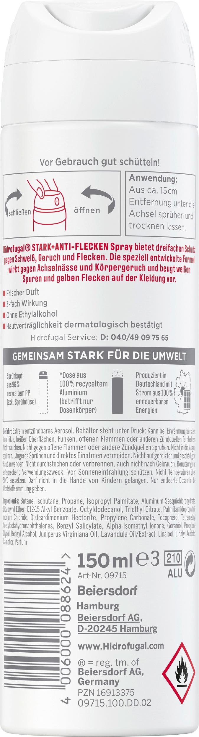 Produktbild Hidrofugal Deo Spray Stark&Anti-Flecken Anti-Transpirant 2 von 6